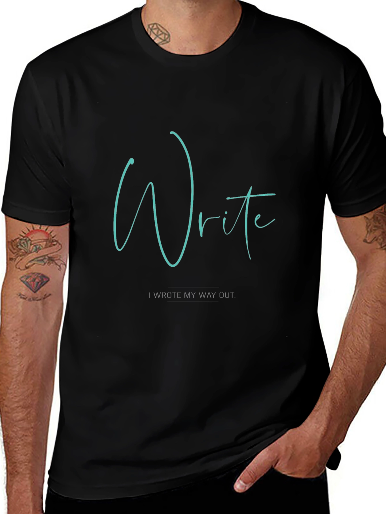 Write My Way Out Black Graphic Tee