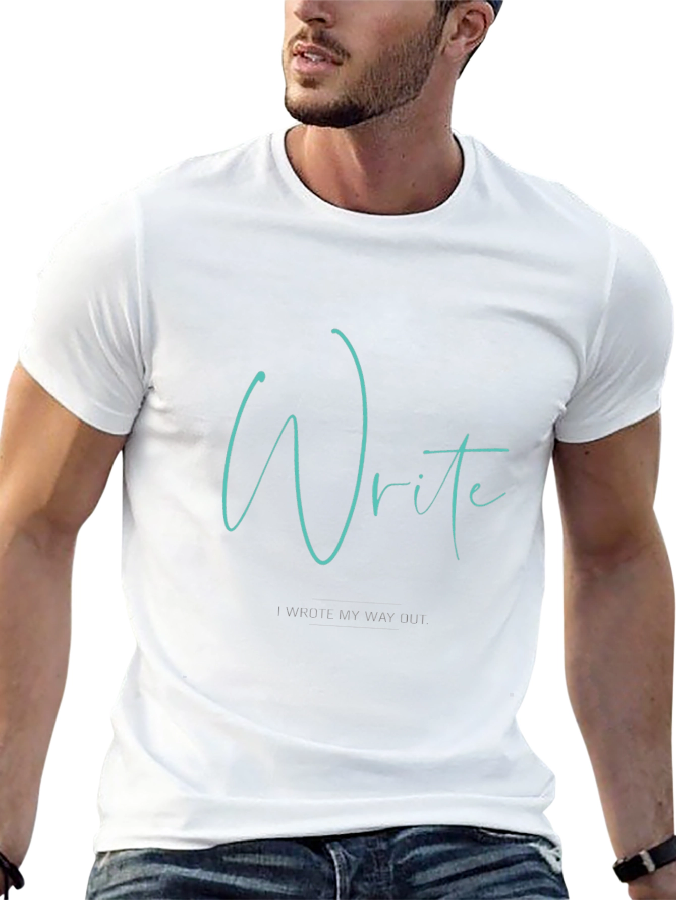 Write My Way Out Black Graphic Tee