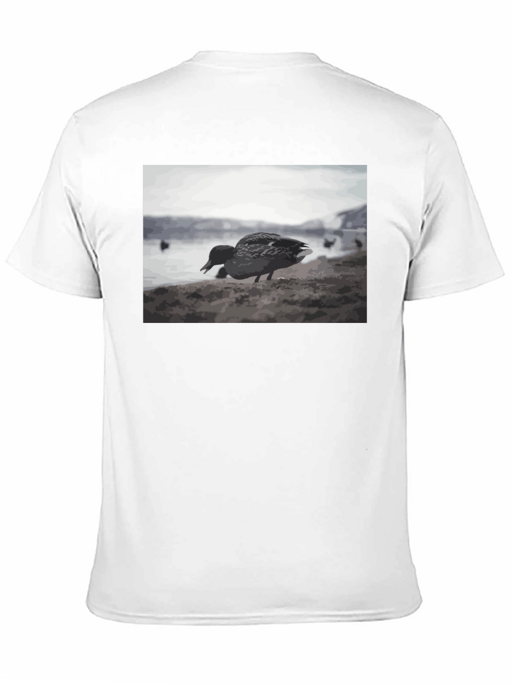 Duck on the Beach Black T-Shirt
