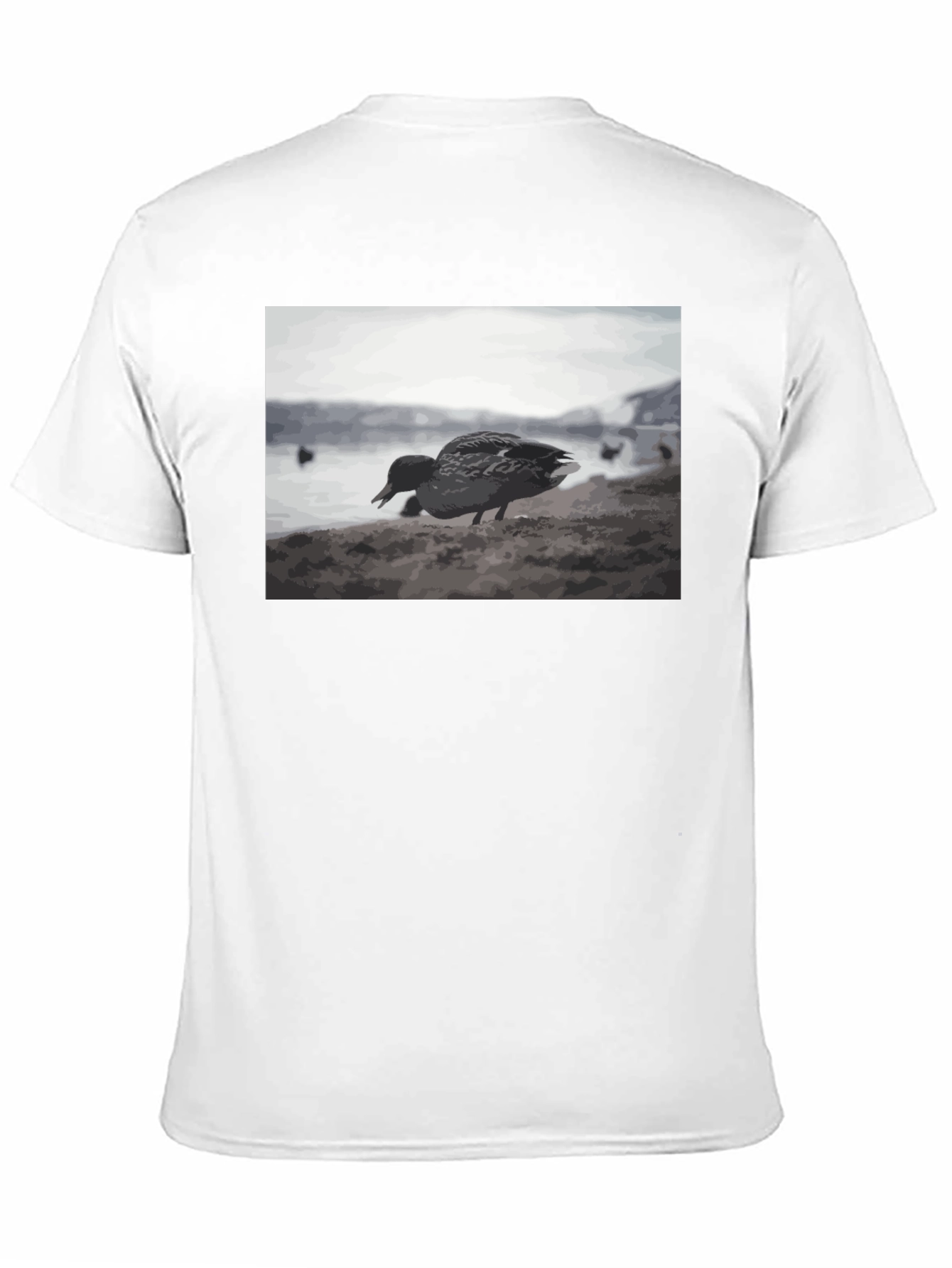 Duck on the Beach Black T-Shirt