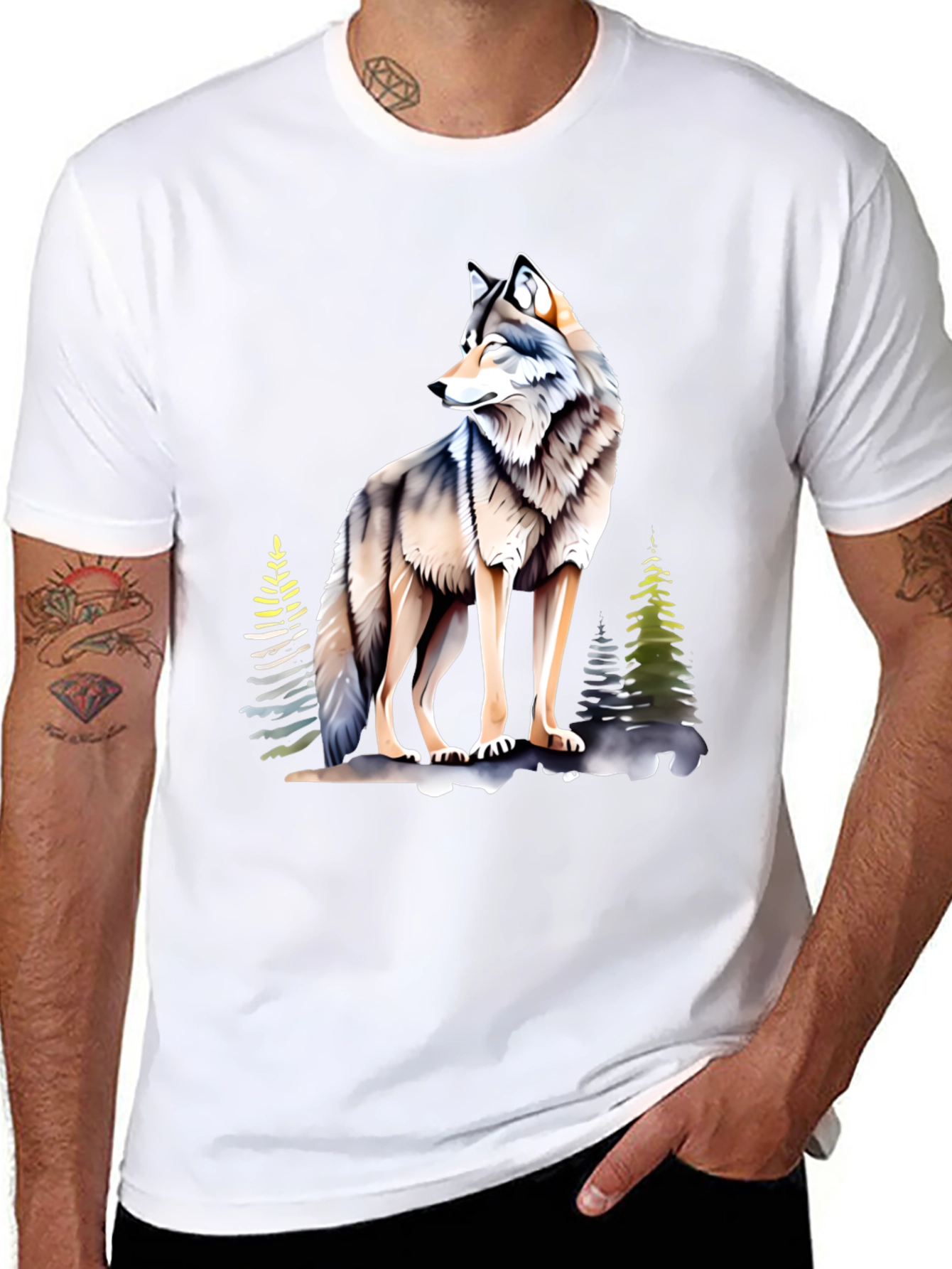 Wolf Graphic Tee - Cool Nature Design