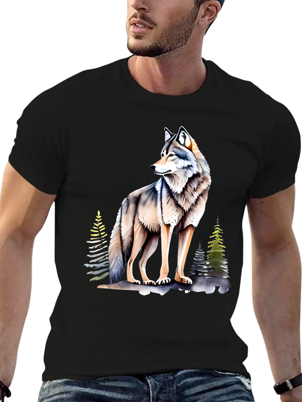 Wolf Graphic Tee - Cool Nature Design