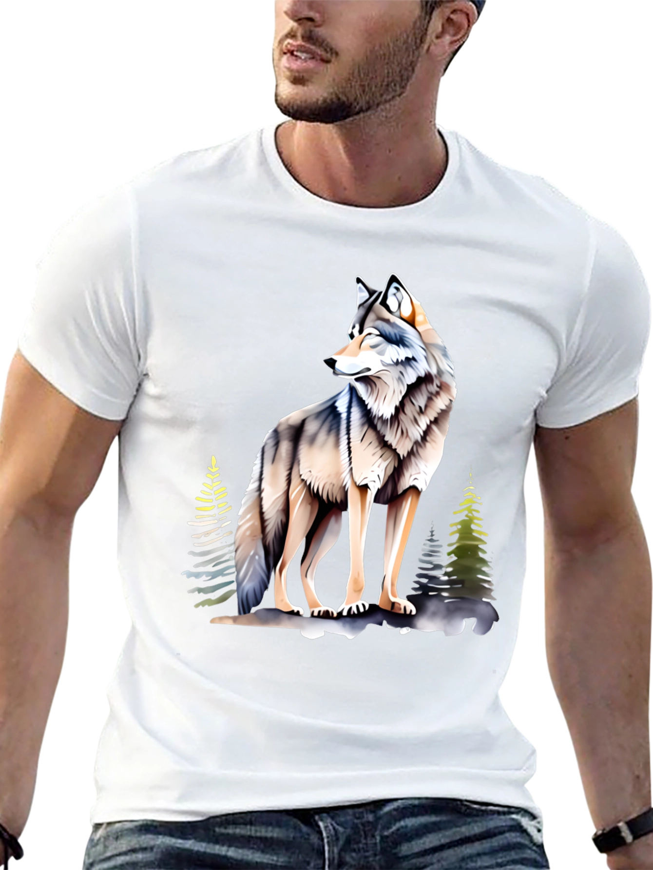 Wolf Graphic Tee - Cool Nature Design