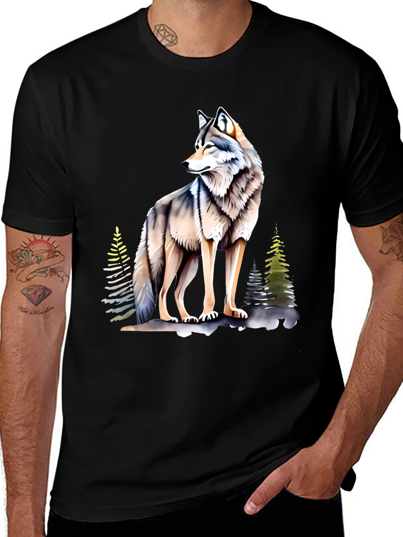 Wolf Graphic Tee - Cool Nature Design