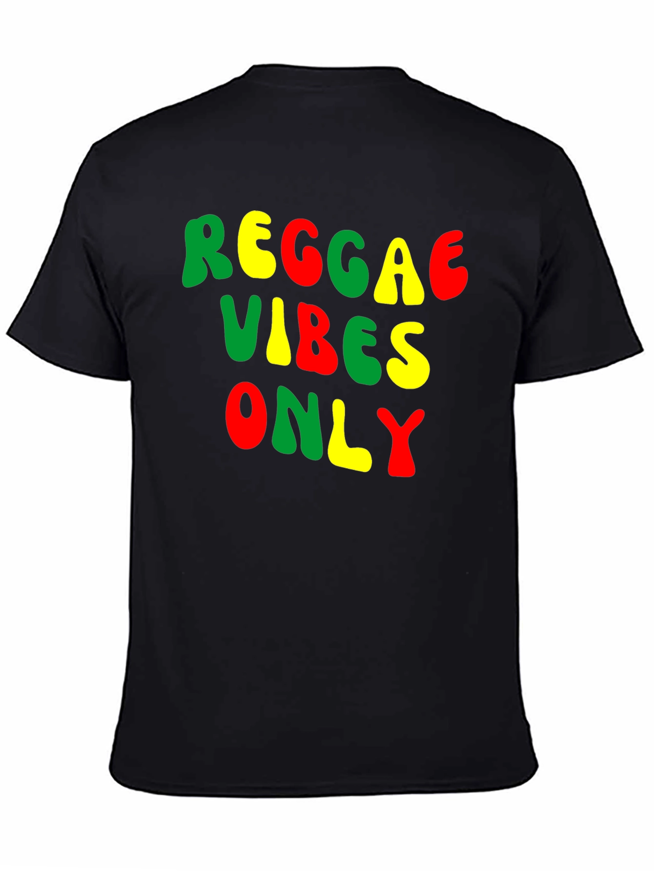 Reggae Vibes Only T-Shirt - Rasta Colors