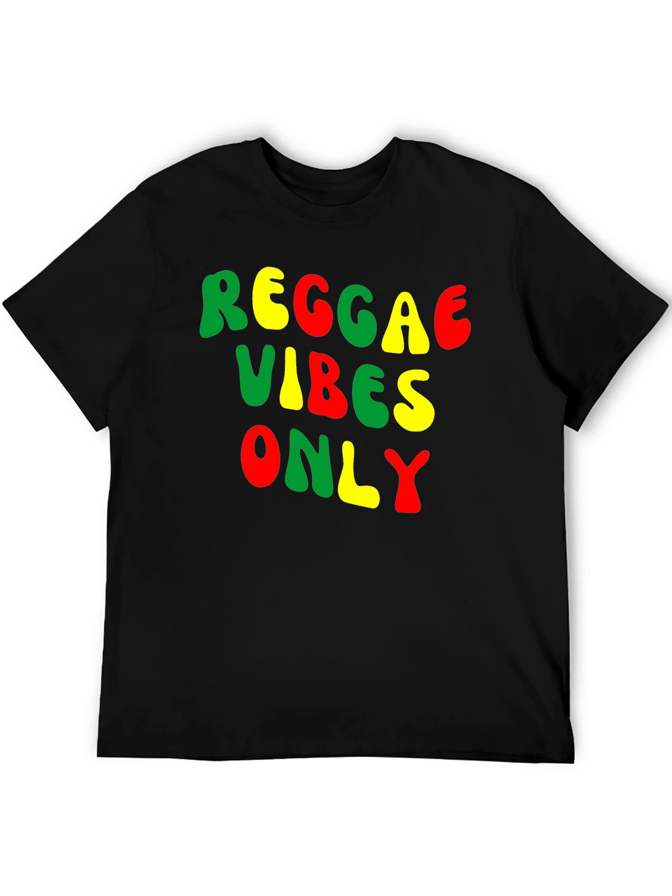Reggae Vibes Only T-Shirt - Rasta Colors