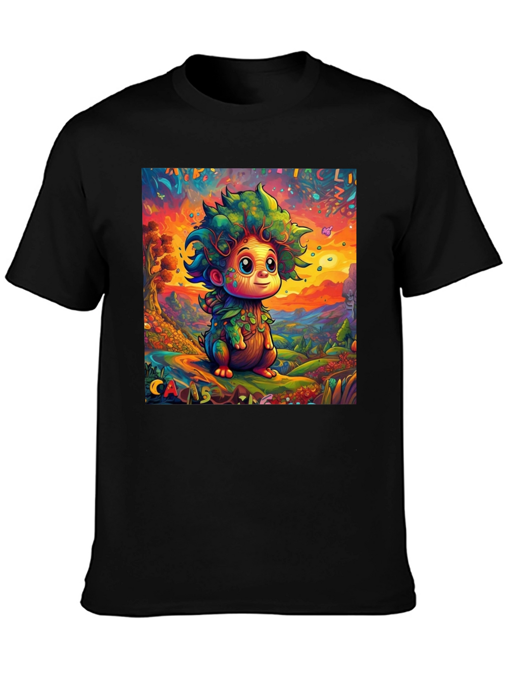 Whimsical Tree Creature Graphic Tee - Unique Design