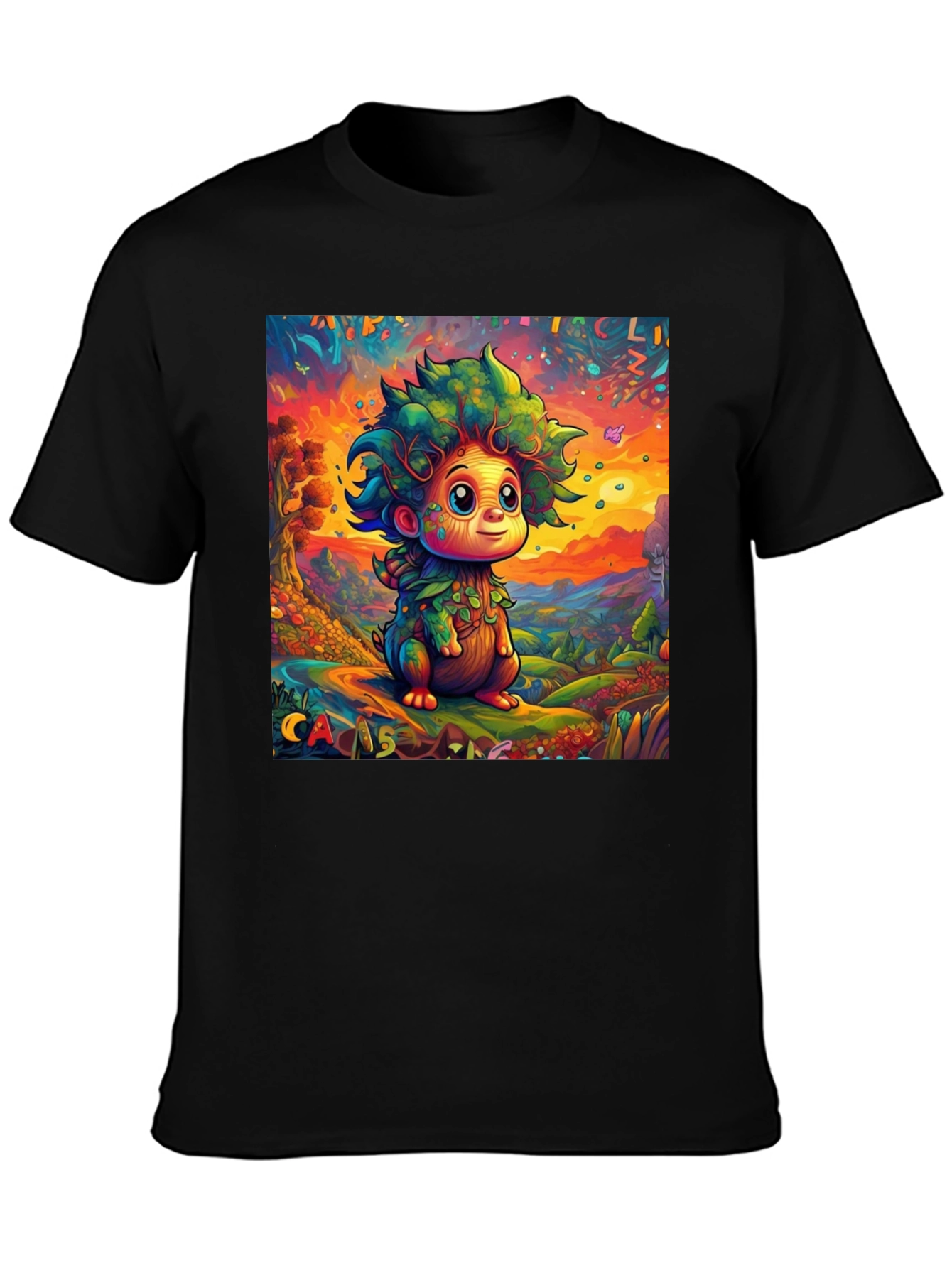 Whimsical Tree Creature Graphic Tee - Unique Design