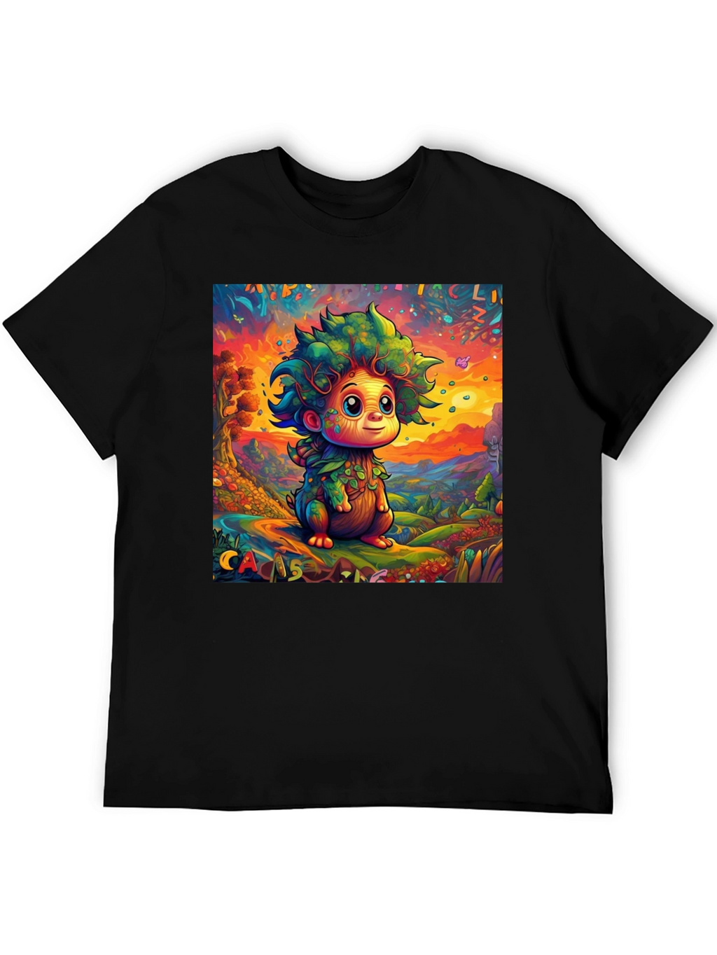 Whimsical Tree Creature Graphic Tee - Unique Design