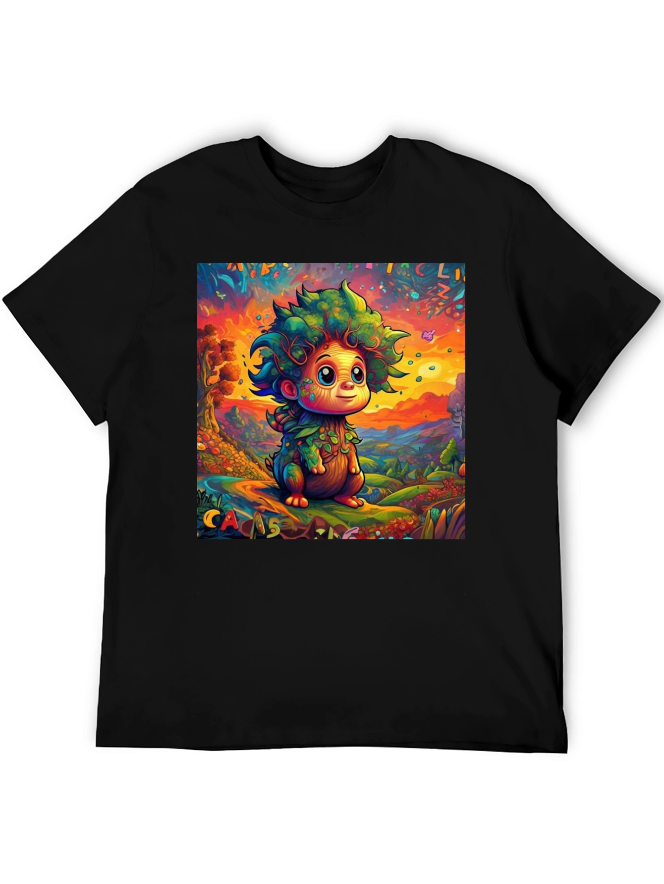 Whimsical Tree Creature Graphic Tee - Unique Design