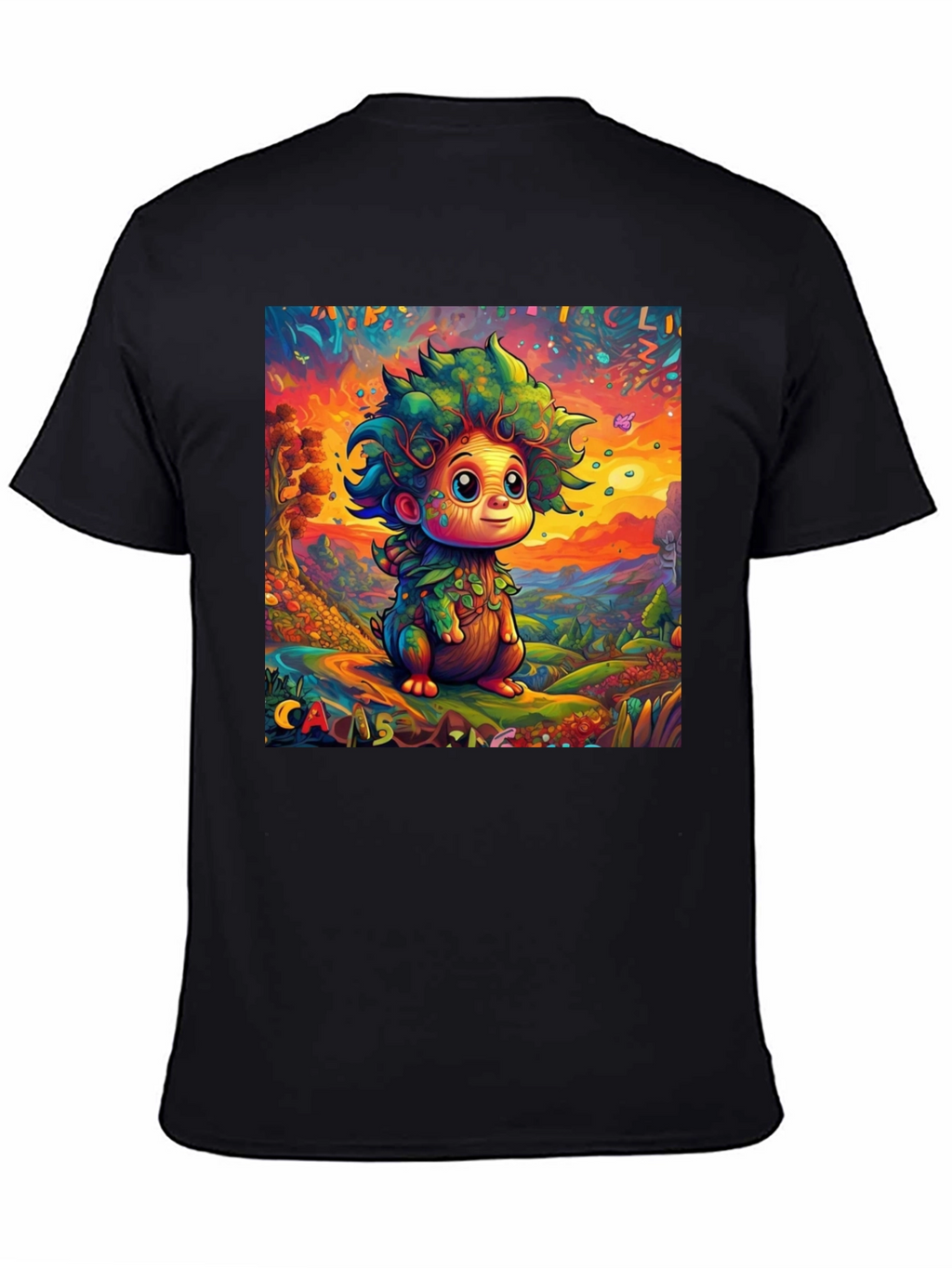 Whimsical Tree Creature Graphic Tee - Unique Design