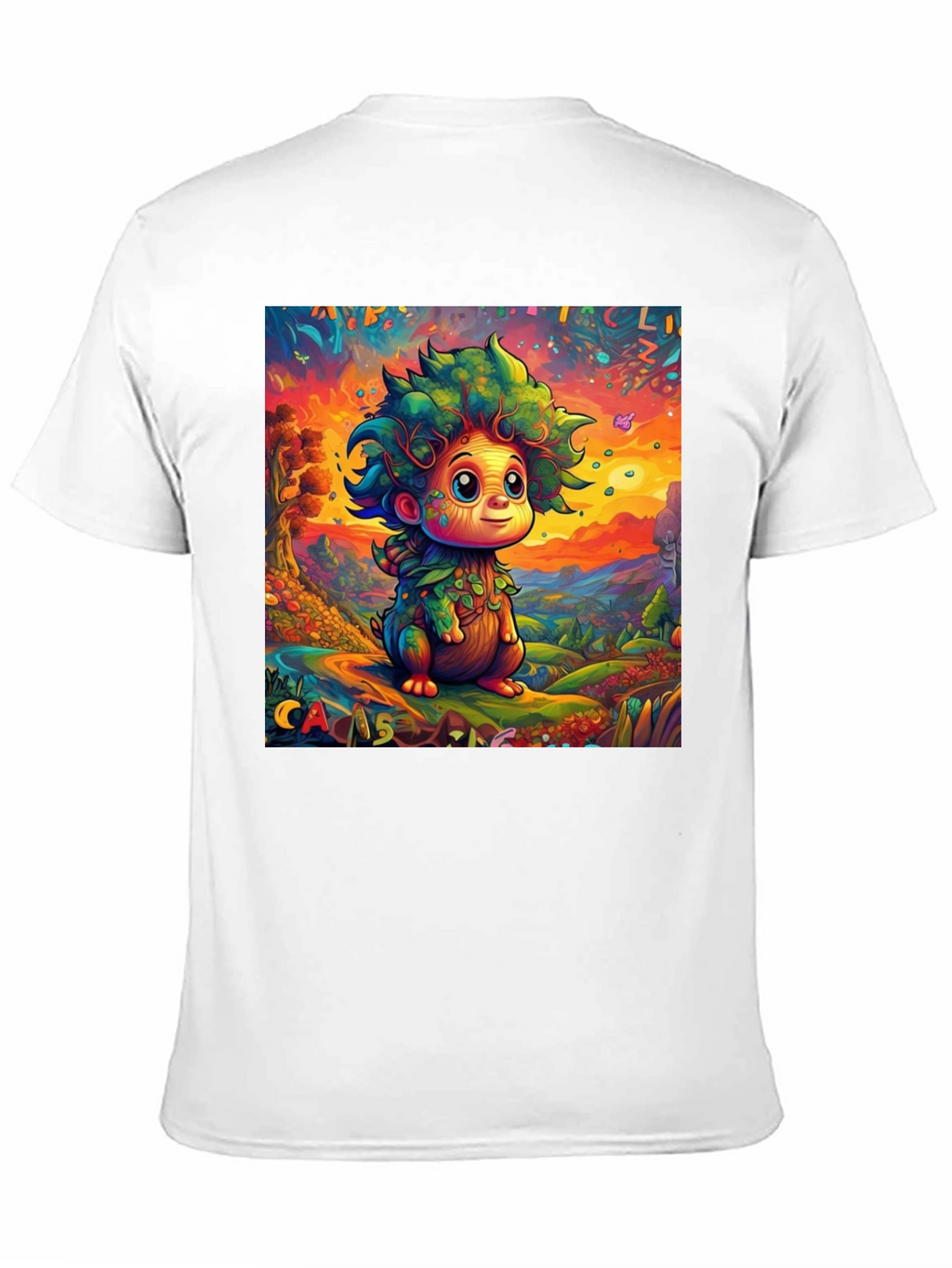 Whimsical Tree Creature Graphic Tee - Unique Design
