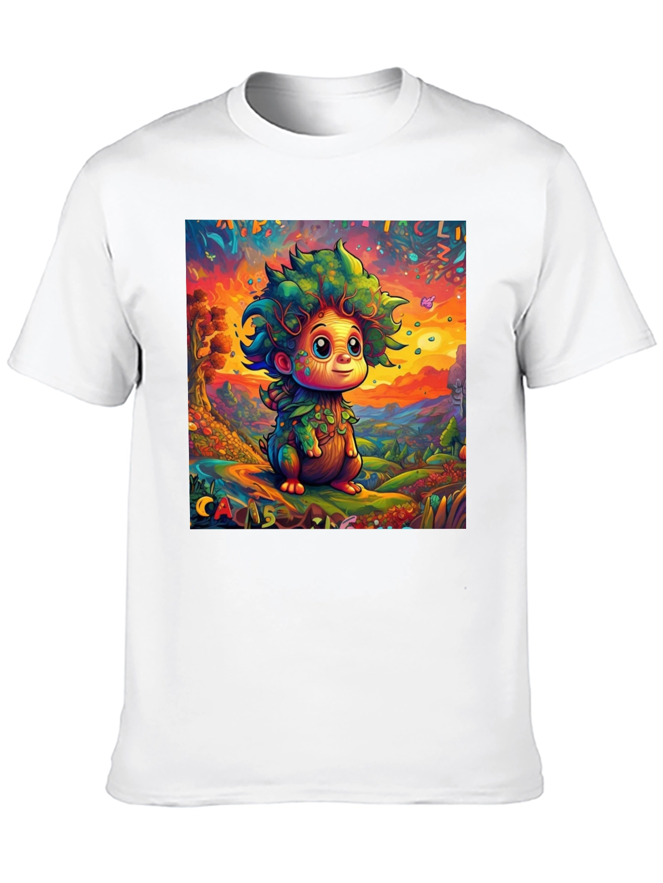 Whimsical Tree Creature Graphic Tee - Unique Design