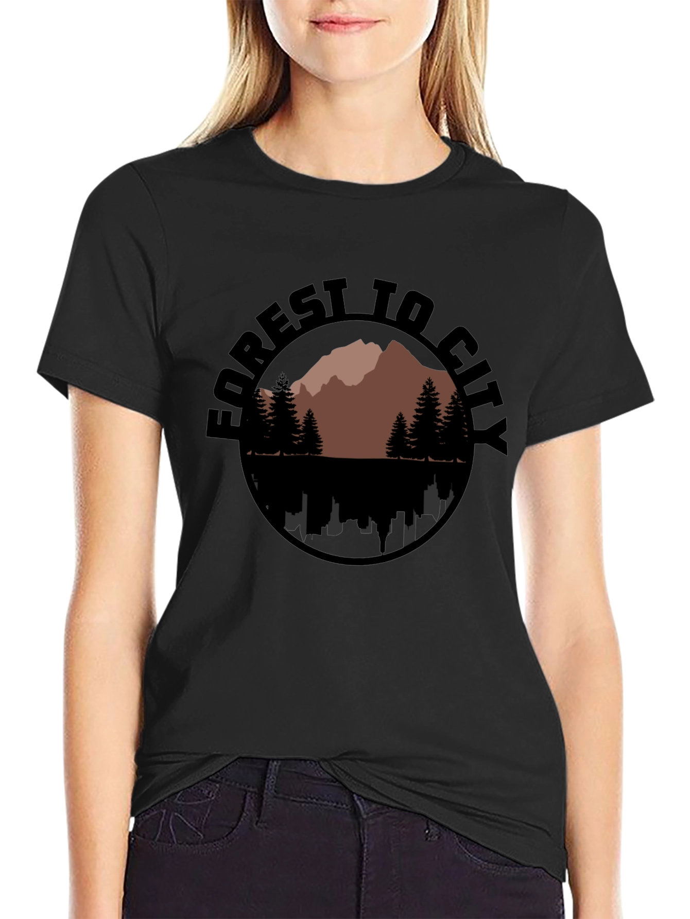 Forest to City Graphic Print Tee