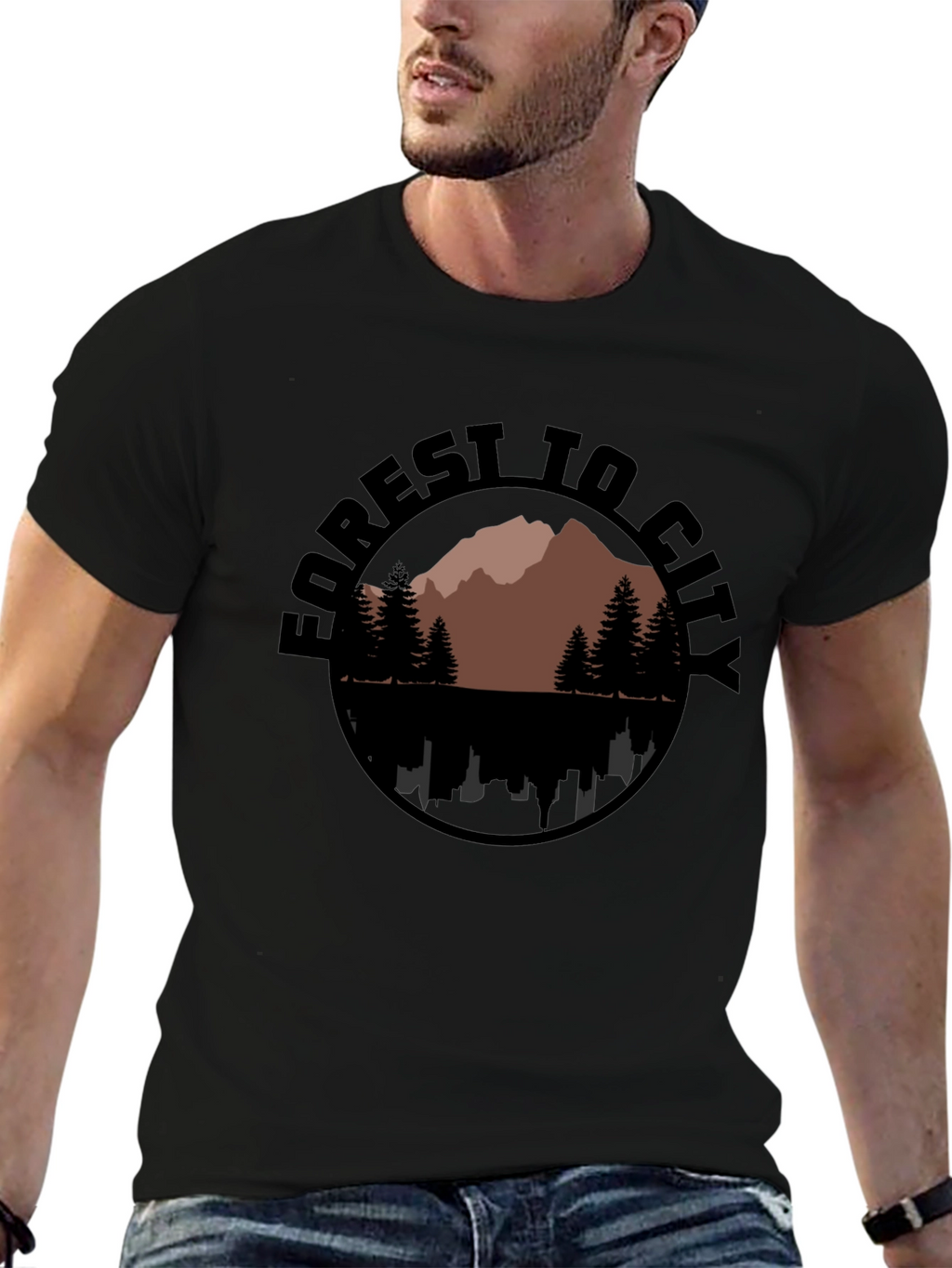 Forest to City Graphic Print Tee