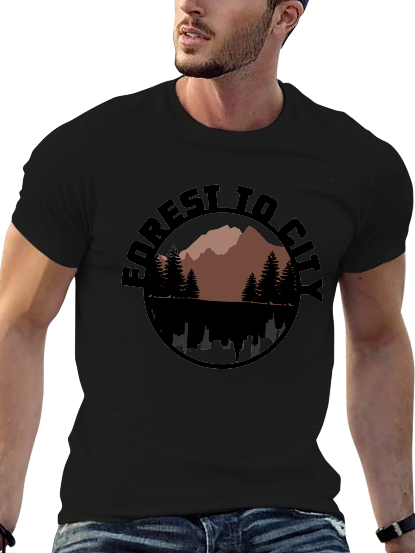 Forest to City Graphic Print Tee