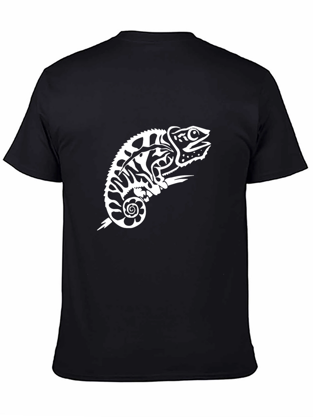 Black Chameleon Graphic Tee - Unique Reptile Design