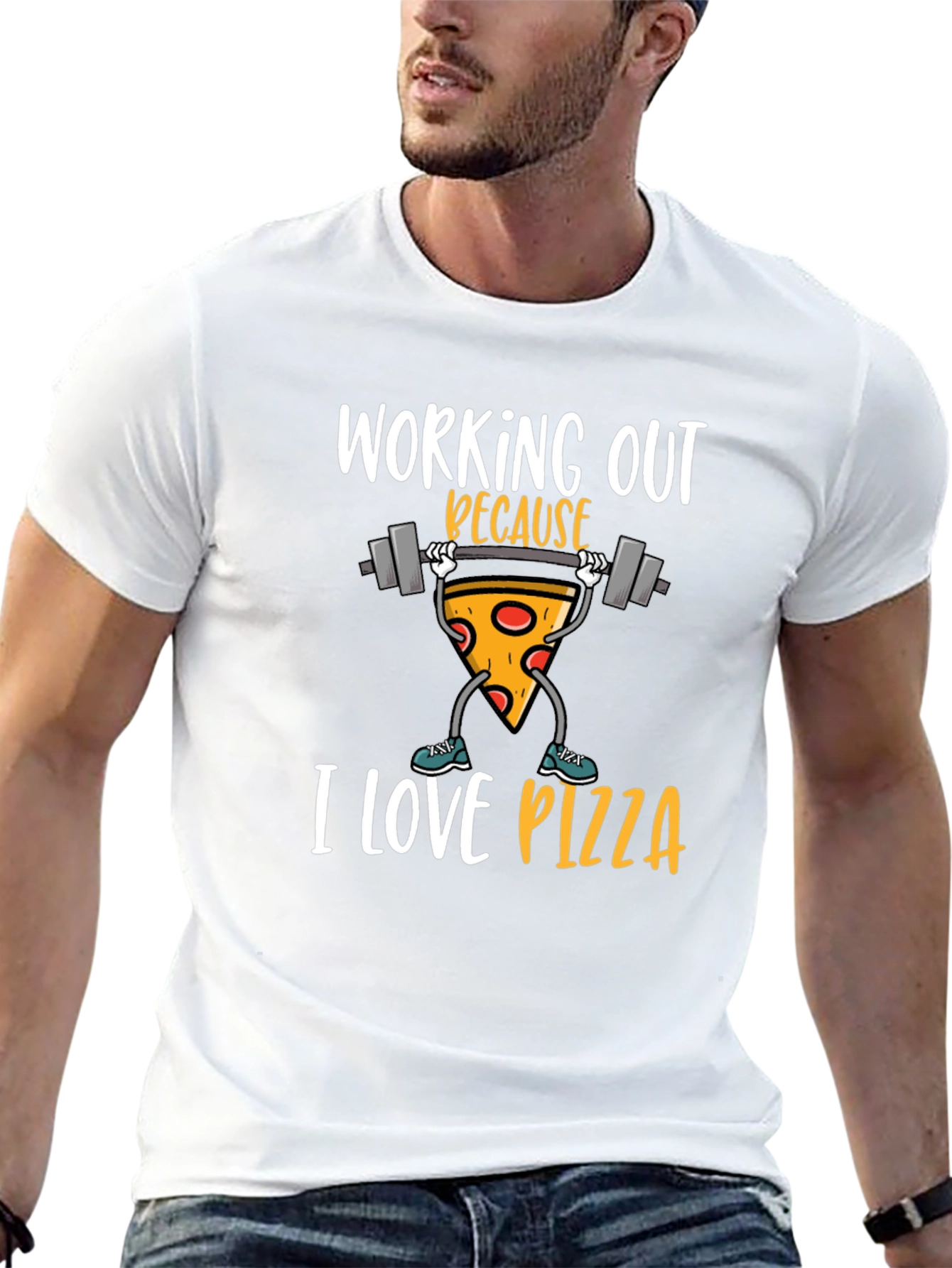 Funny Pizza Workout Graphic Tee