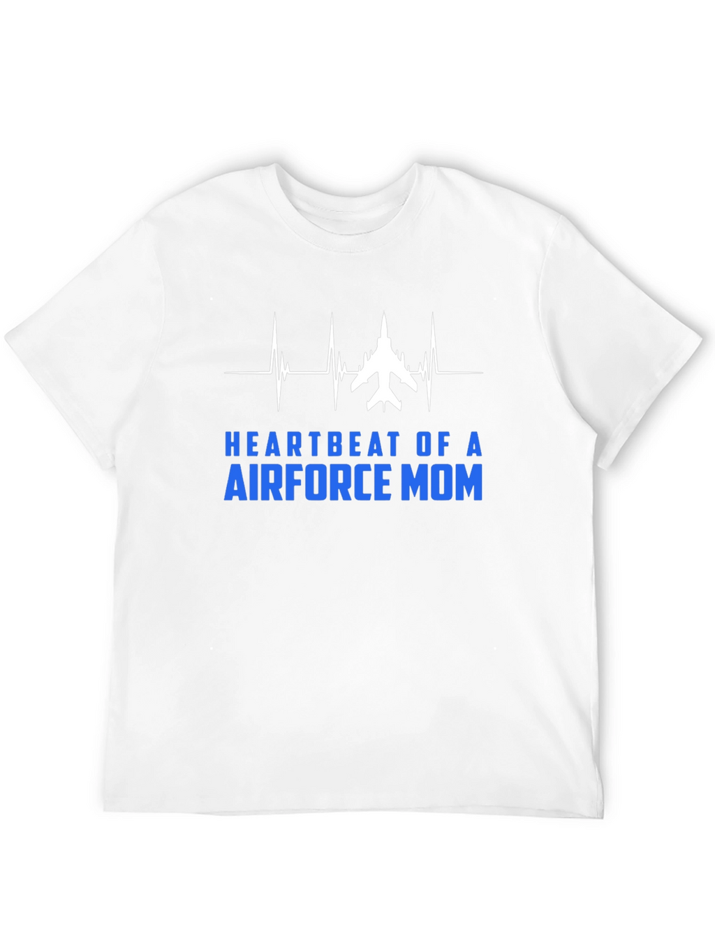 Air Force Mom Heartbeat Graphic T-Shirt