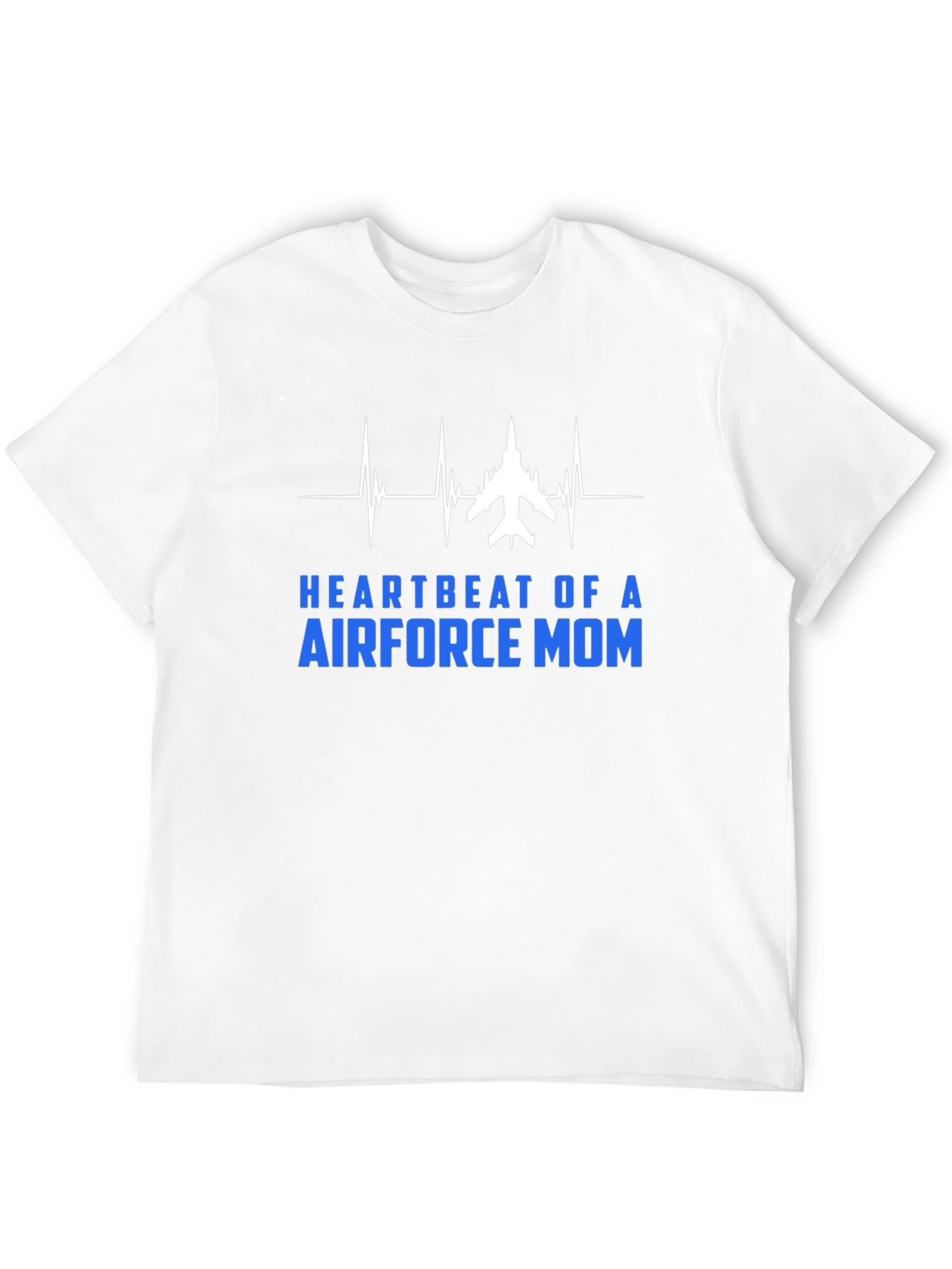 Air Force Mom Heartbeat Graphic T-Shirt