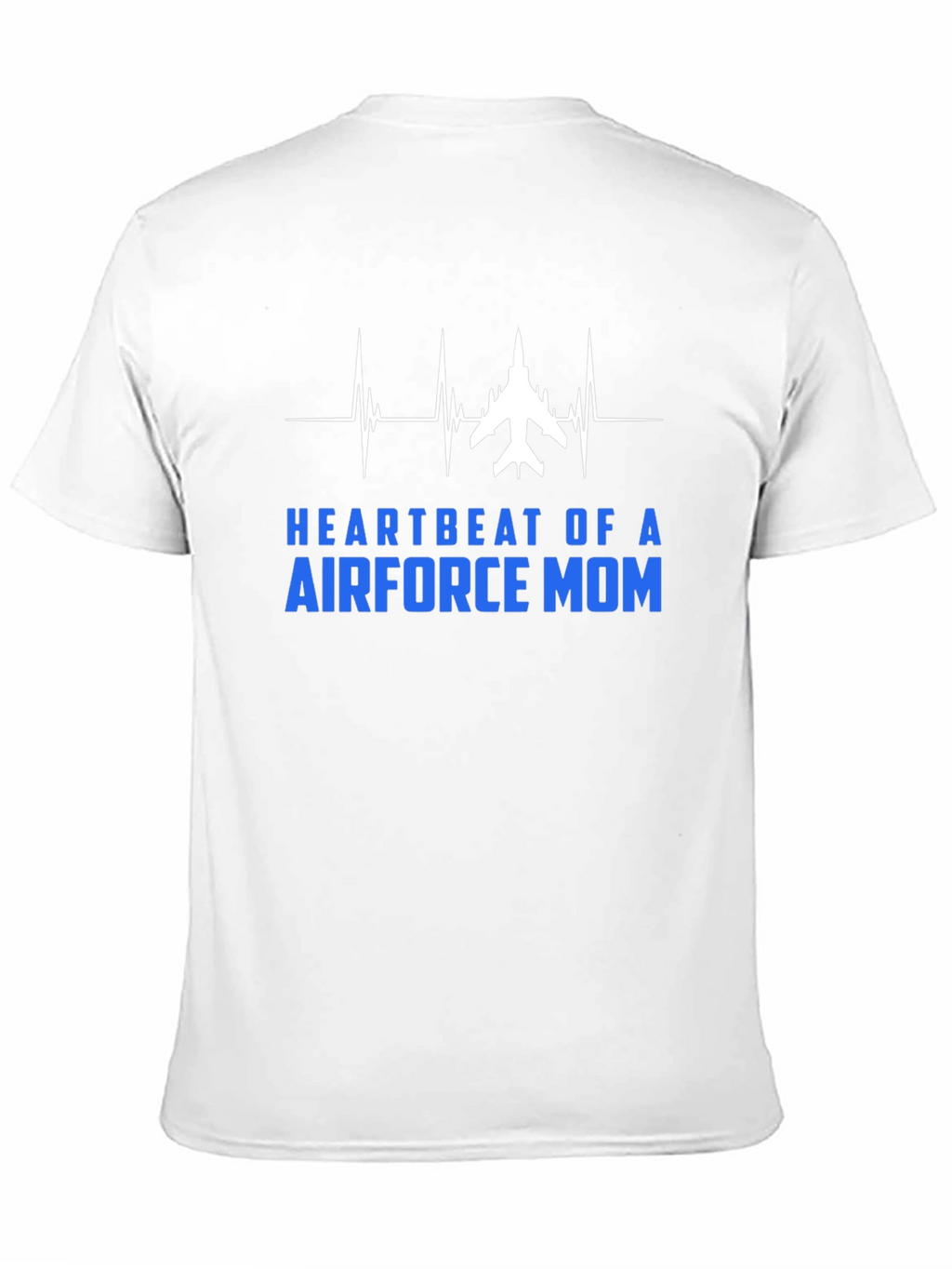 Air Force Mom Heartbeat Graphic T-Shirt