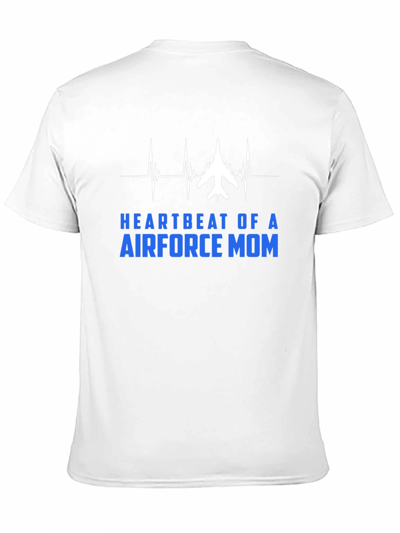 Air Force Mom Heartbeat Graphic T-Shirt