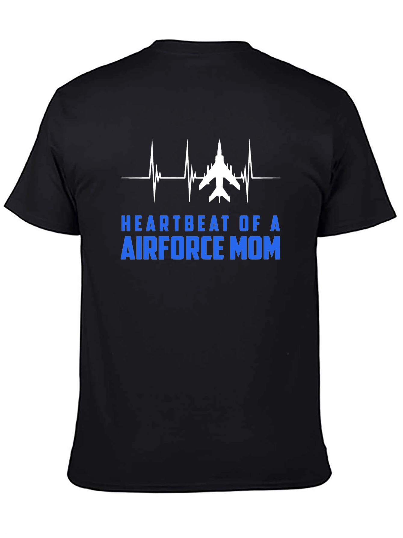 Air Force Mom Heartbeat Graphic T-Shirt