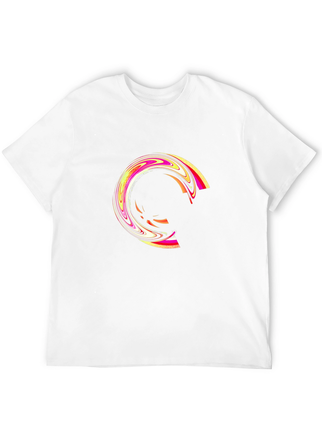 Abstract Swirl Graphic Black T-Shirt