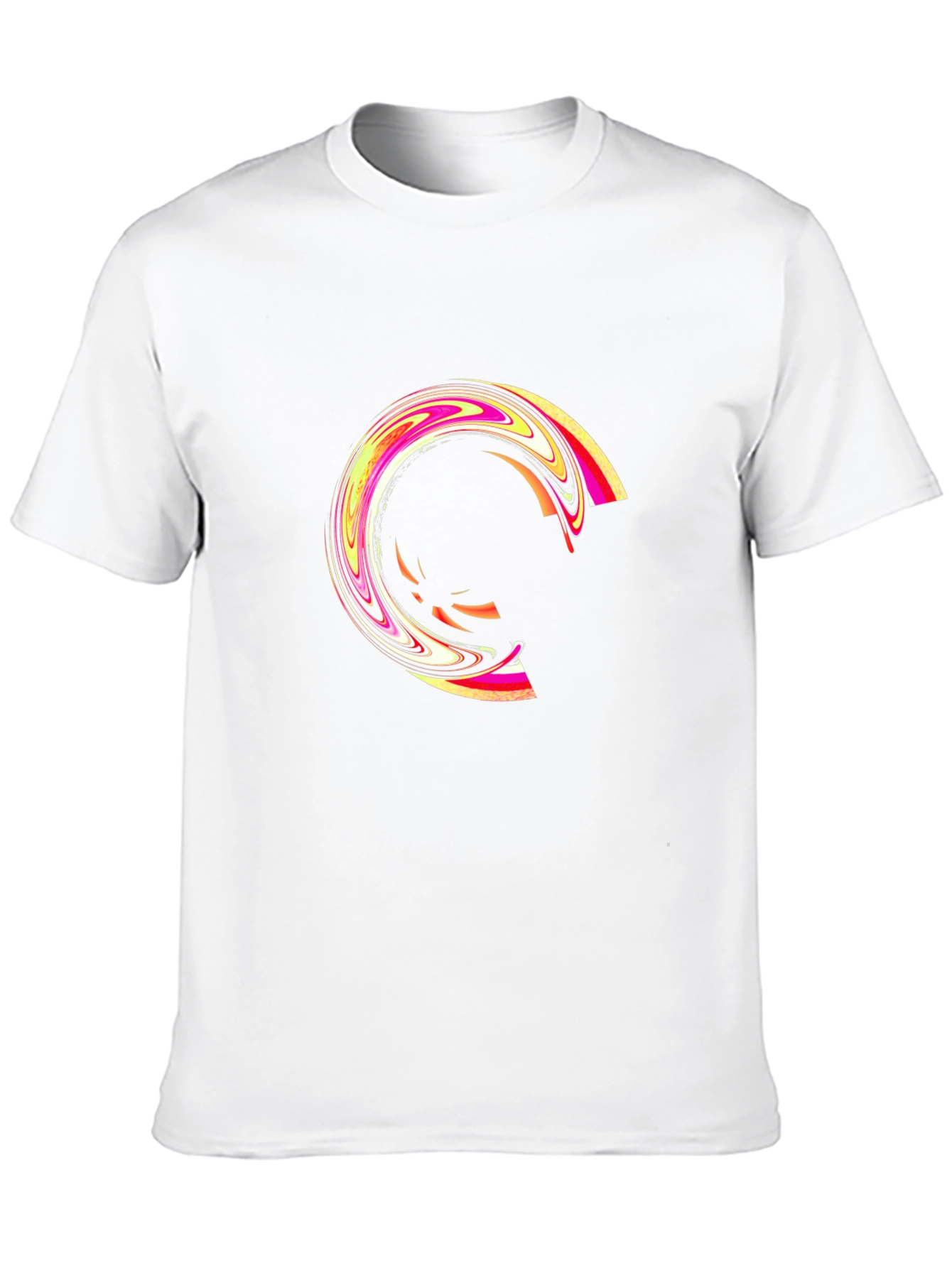Abstract Swirl Graphic Black T-Shirt