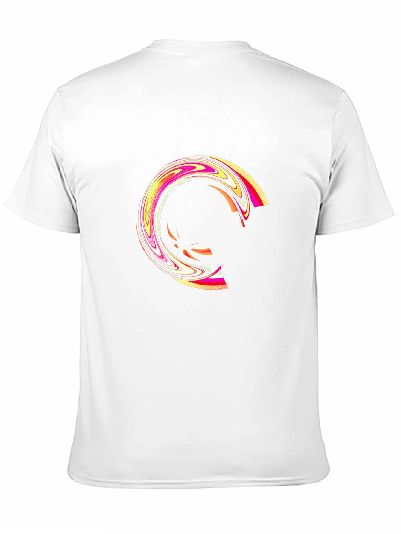 Abstract Swirl Graphic Black T-Shirt