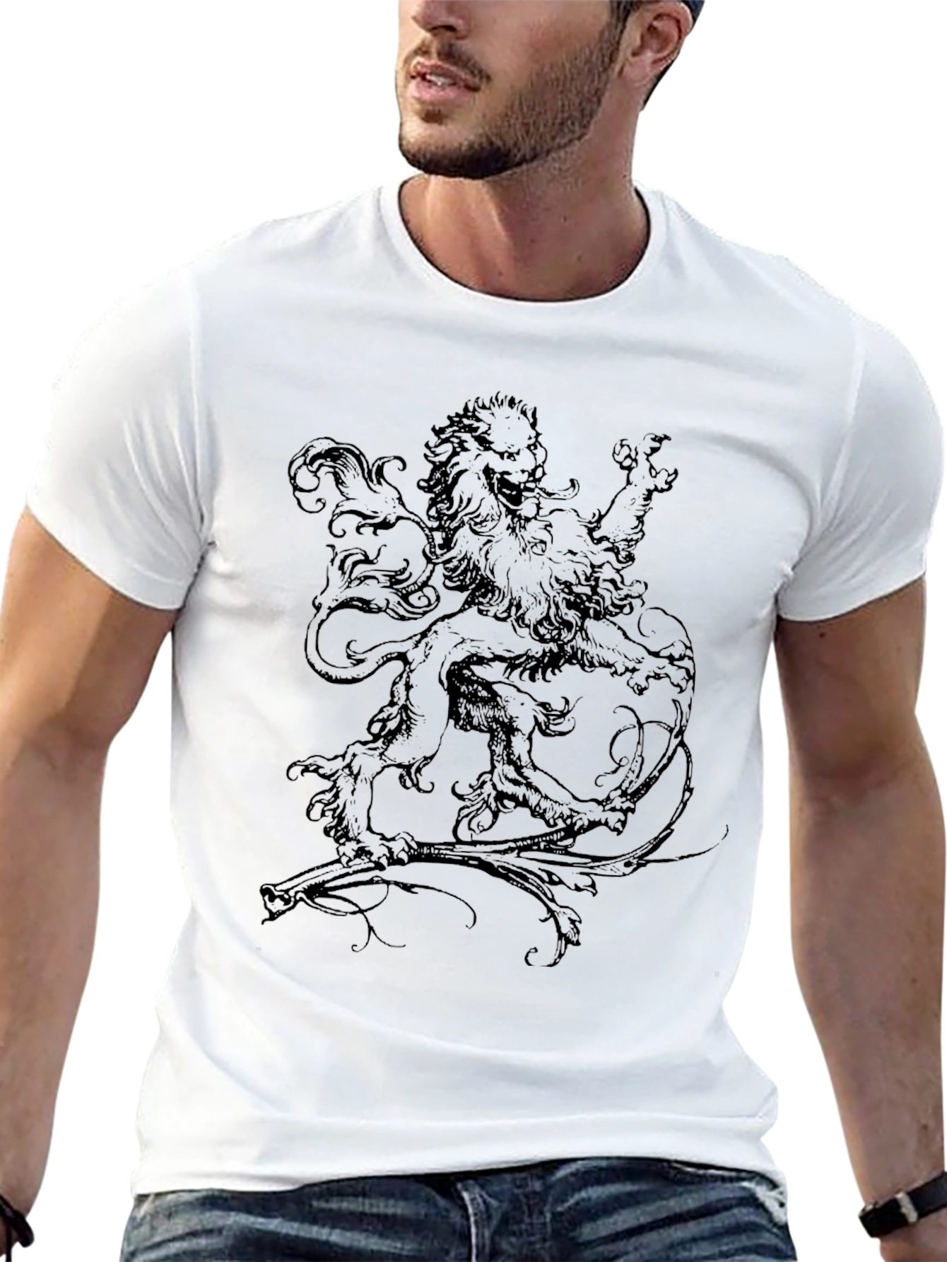 Lion Graphic Black T-Shirt