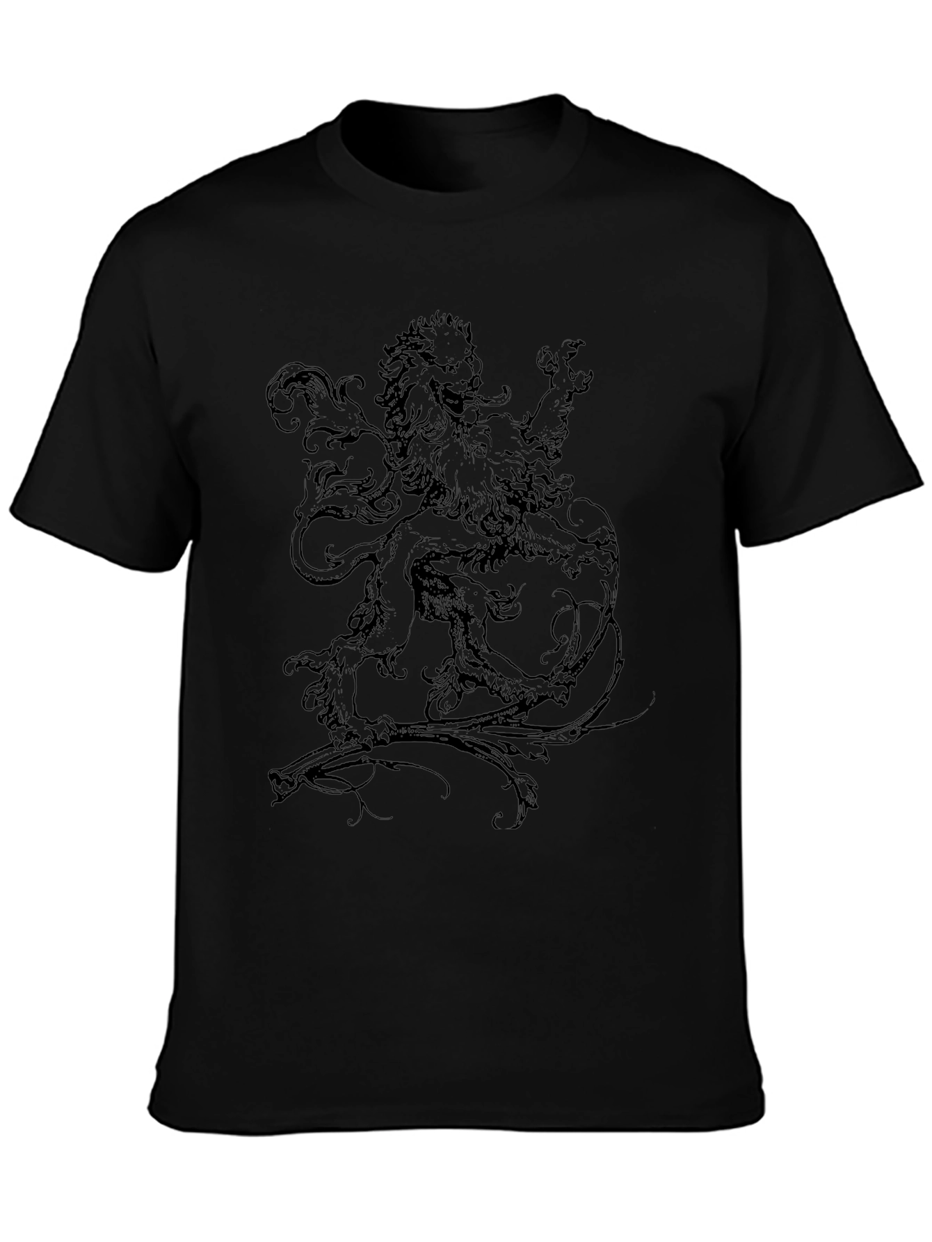 Lion Graphic Black T-Shirt
