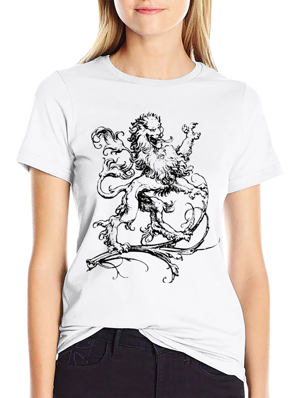 Lion Graphic Black T-Shirt