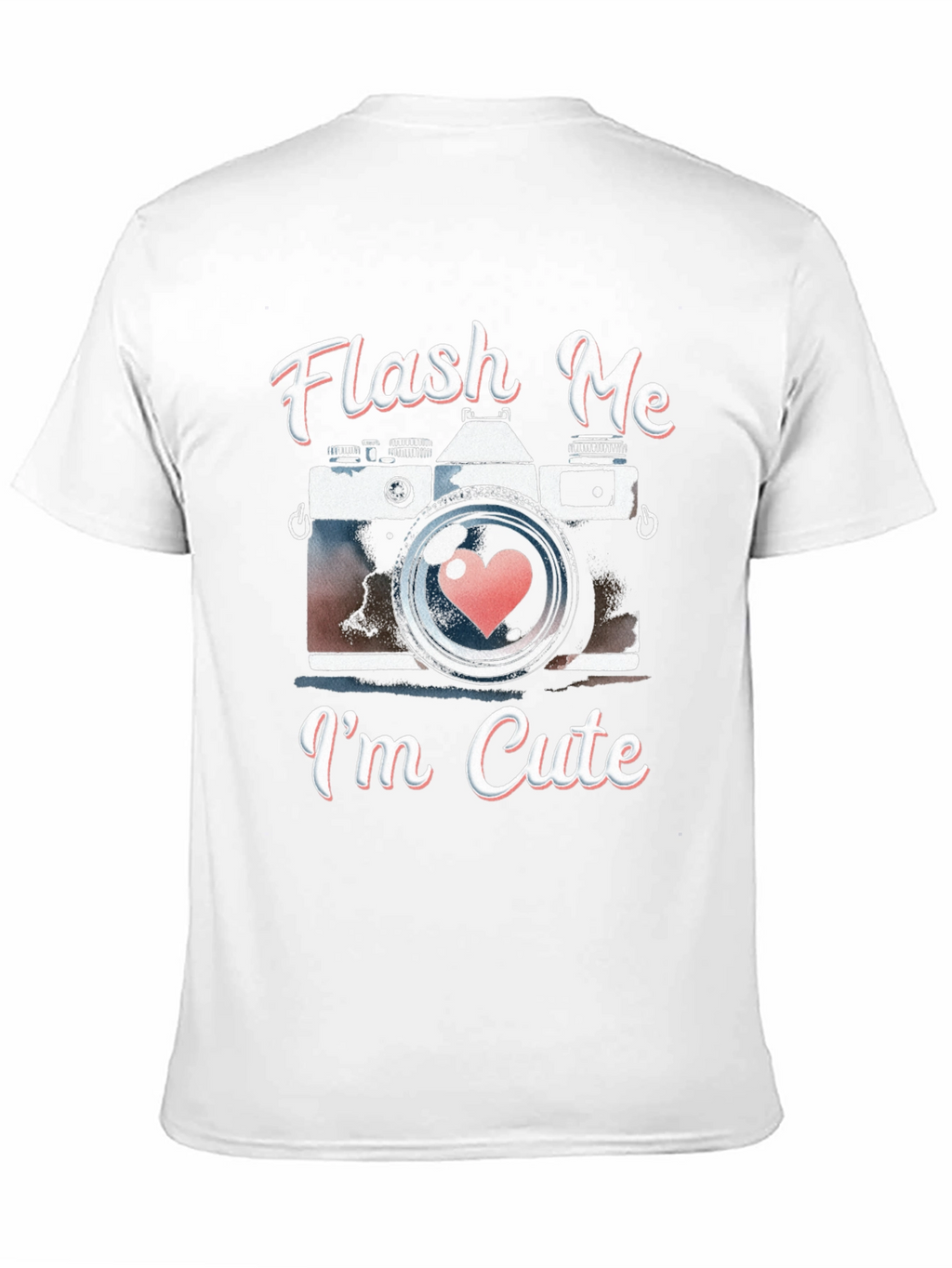 Flash Me Im Cute Camera Graphic T-Shirt