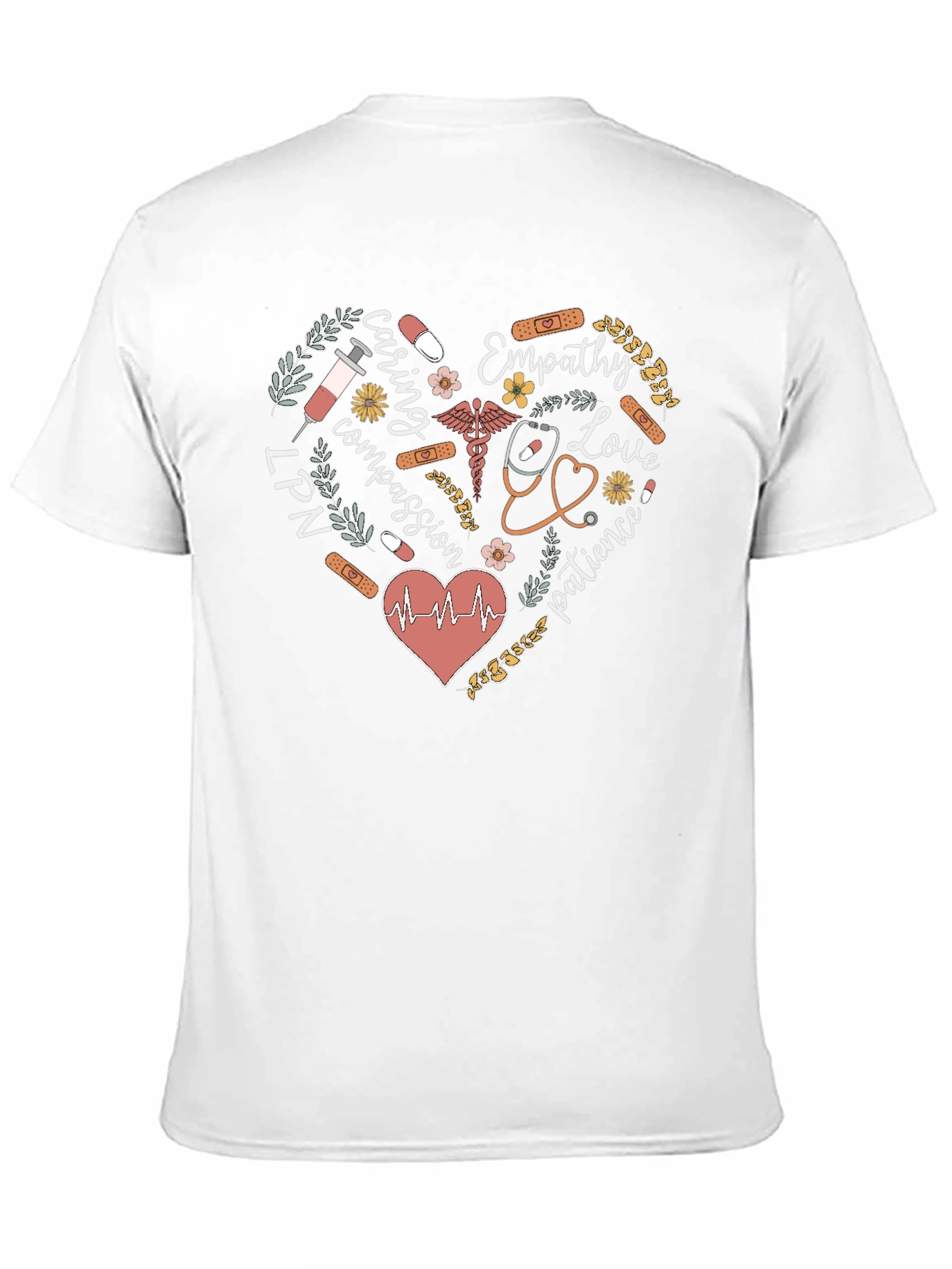 LPN Nurse Heart Graphic Tee