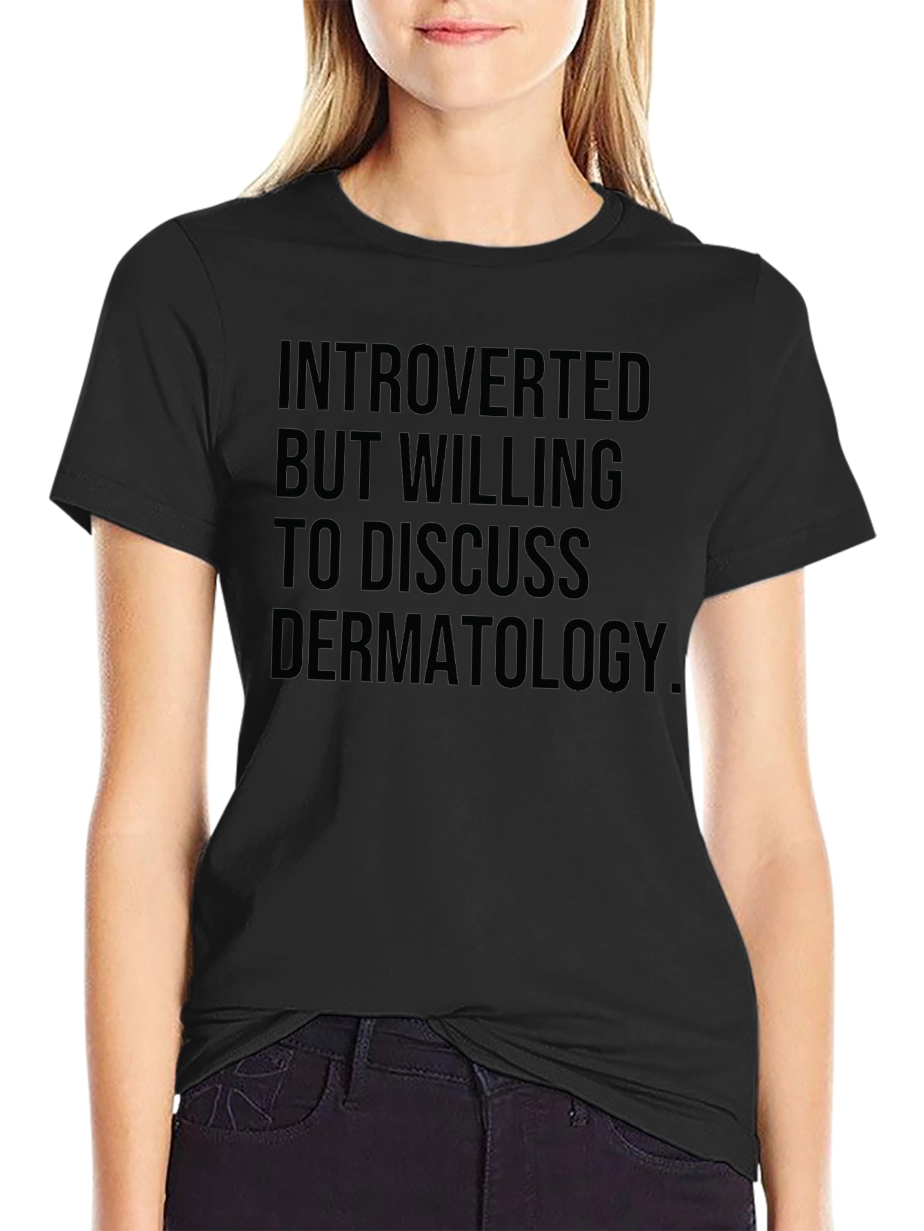 Introverted Dermatology Tee - Black T-Shirt