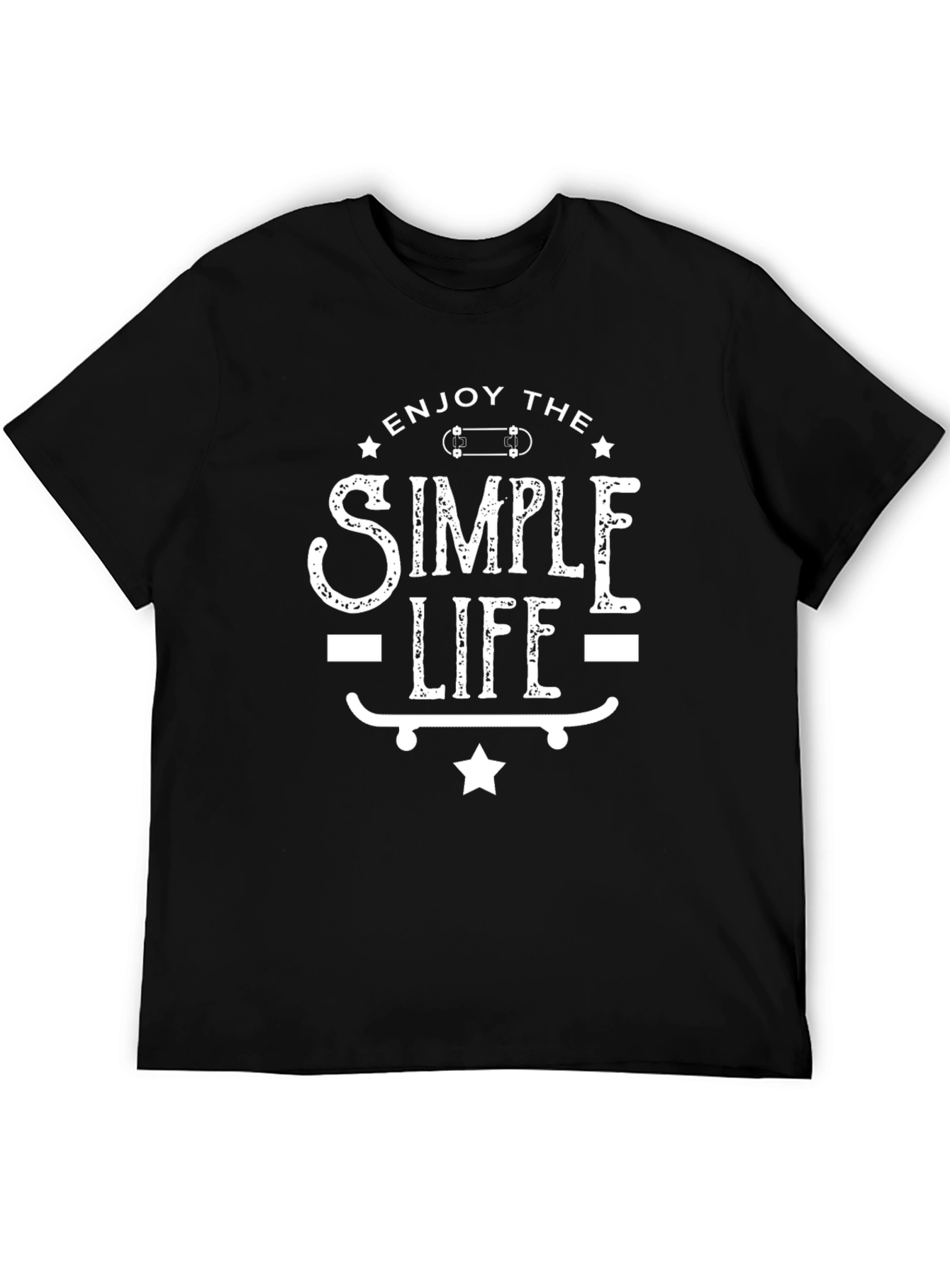 Simple Life Skateboard T-Shirt - Black