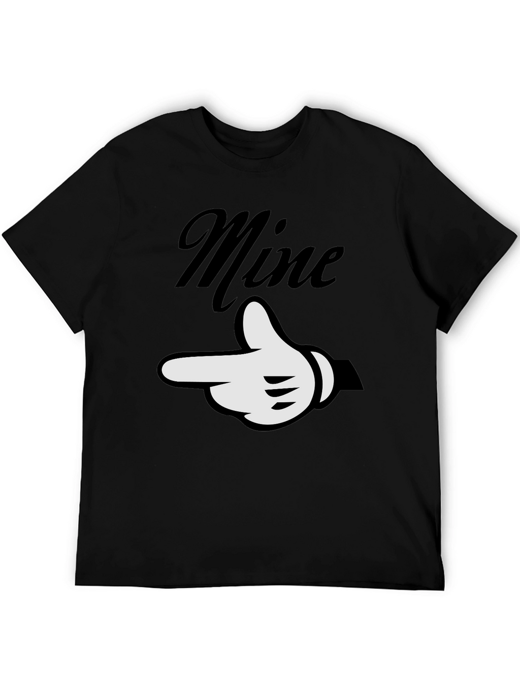 Mine Graphic Tee - Black Casual T-Shirt