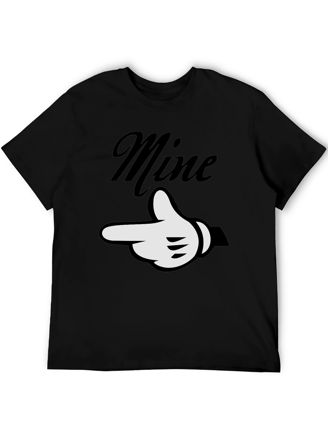 Mine Graphic Tee - Black Casual T-Shirt