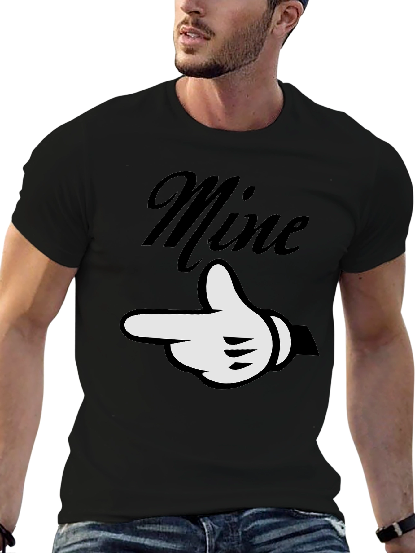 Mine Graphic Tee - Black Casual T-Shirt