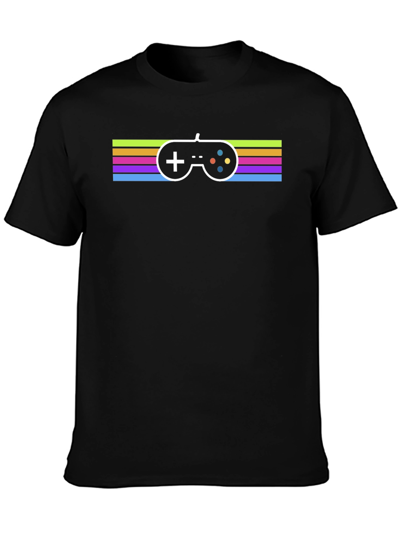 Retro Gaming T-Shirt - Colorful Controller Design