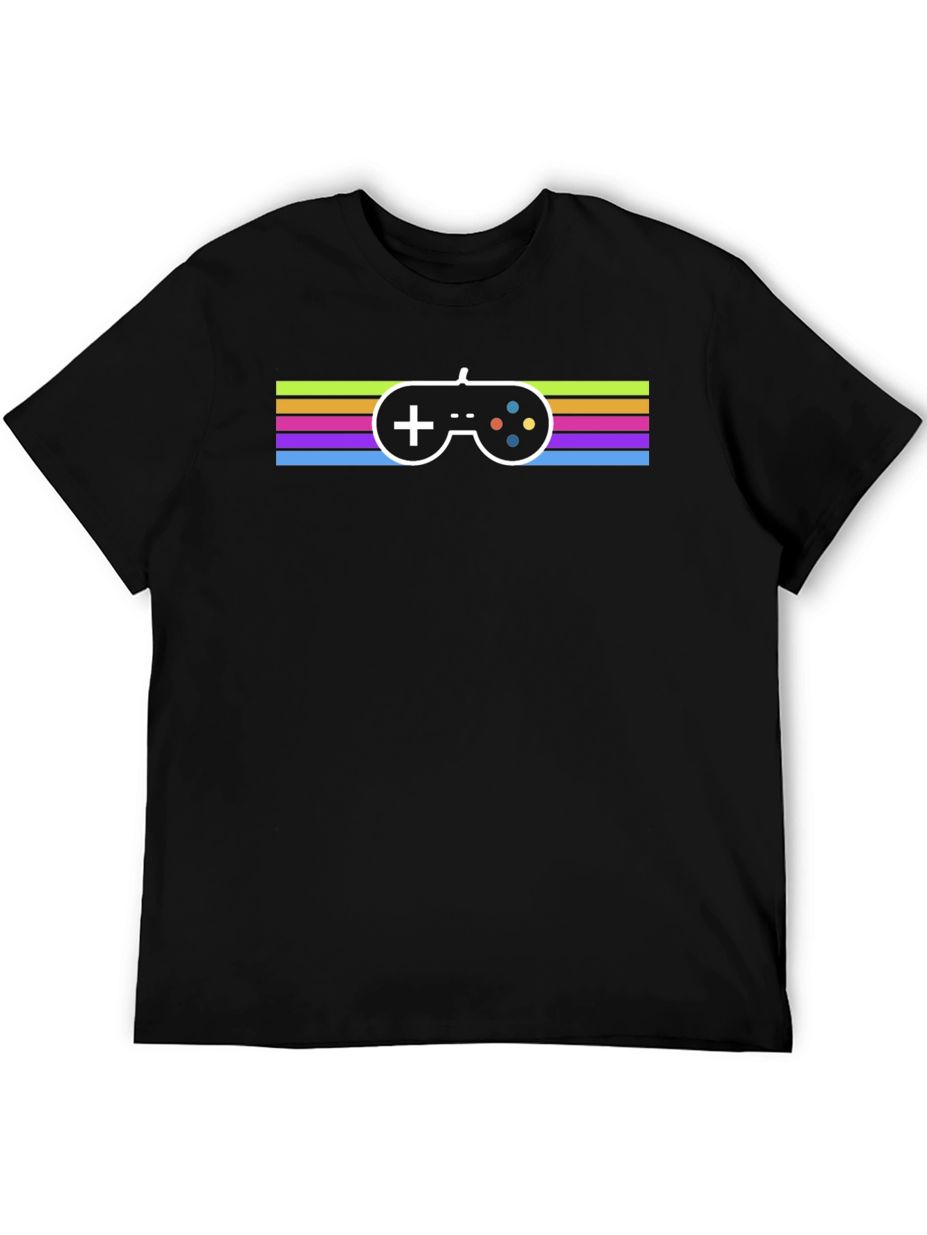Retro Gaming T-Shirt - Colorful Controller Design