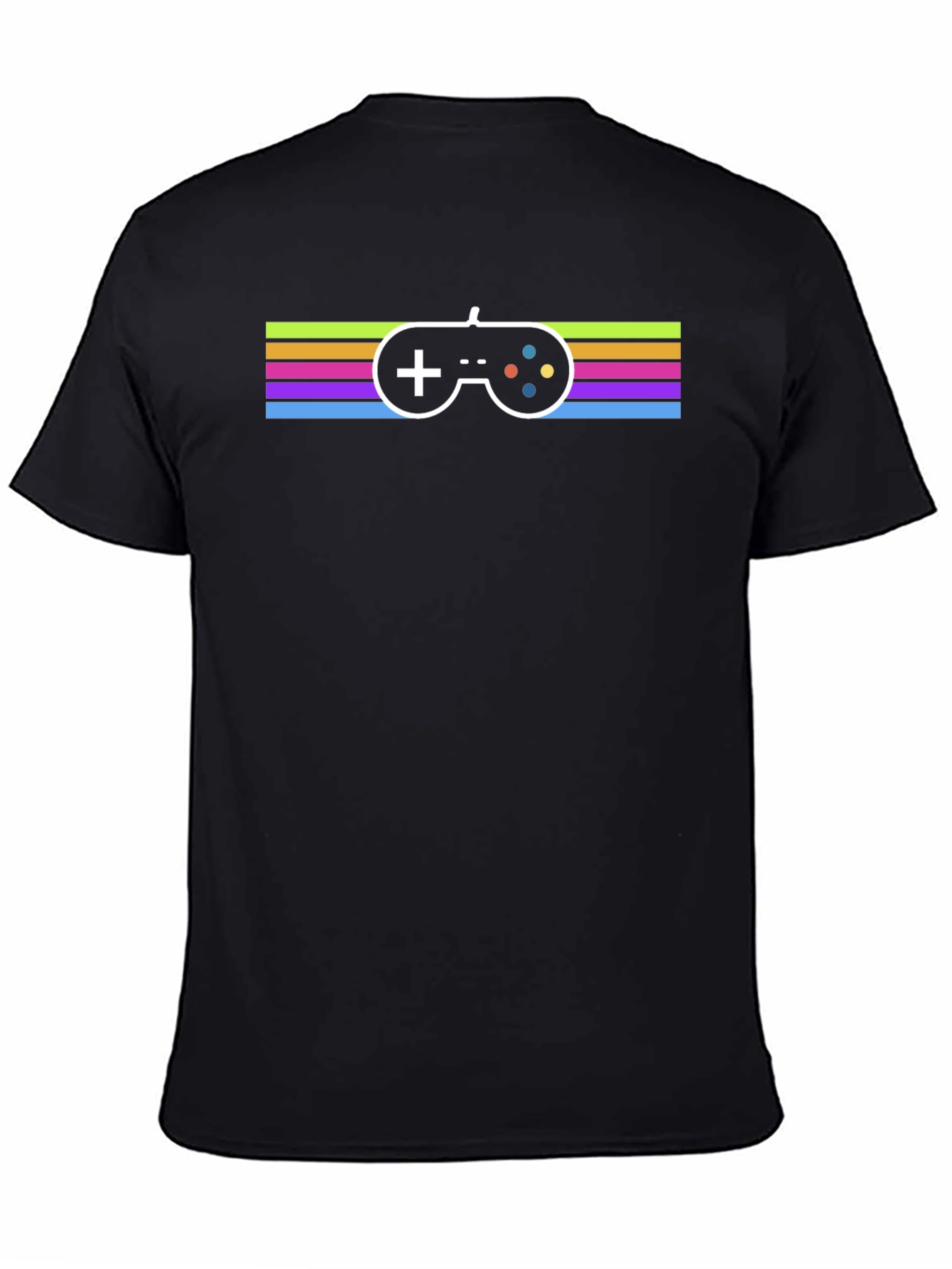 Retro Gaming T-Shirt - Colorful Controller Design