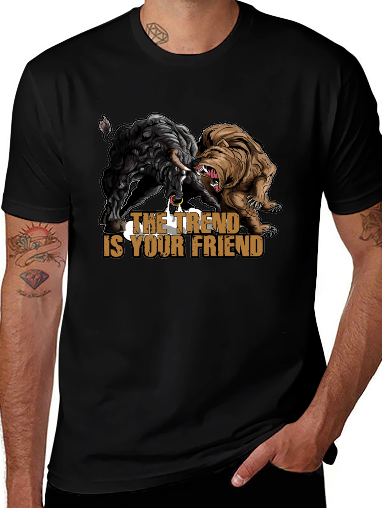 Trend Friend T-Shirt: Bull vs. Bear Market Tee