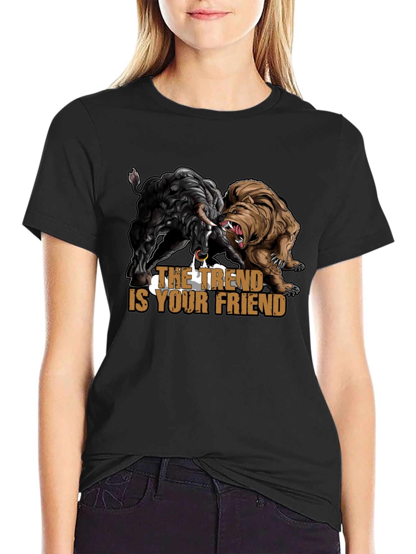 Trend Friend T-Shirt: Bull vs. Bear Market Tee