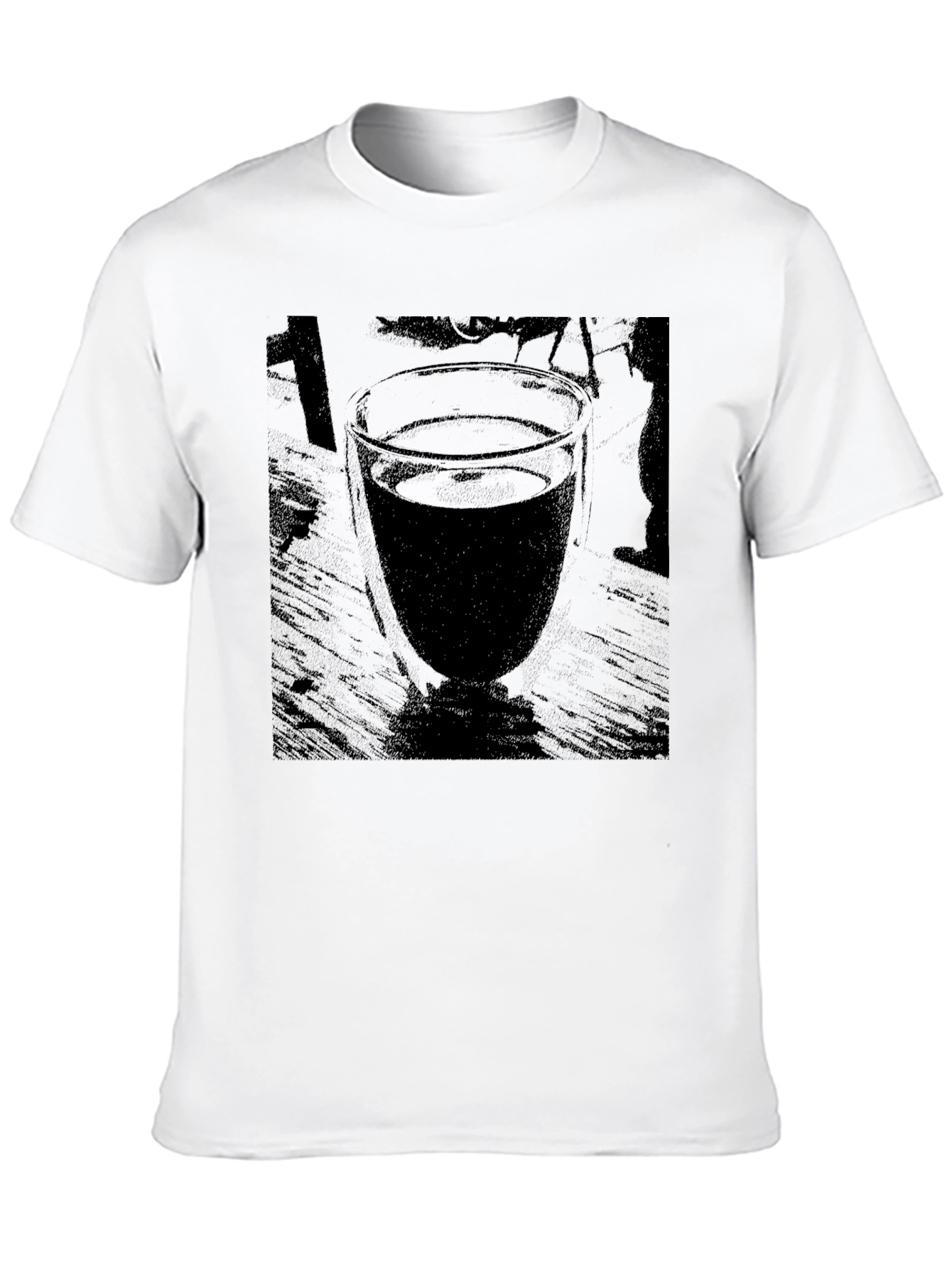Abstract Drink in Glass Graphic Tee