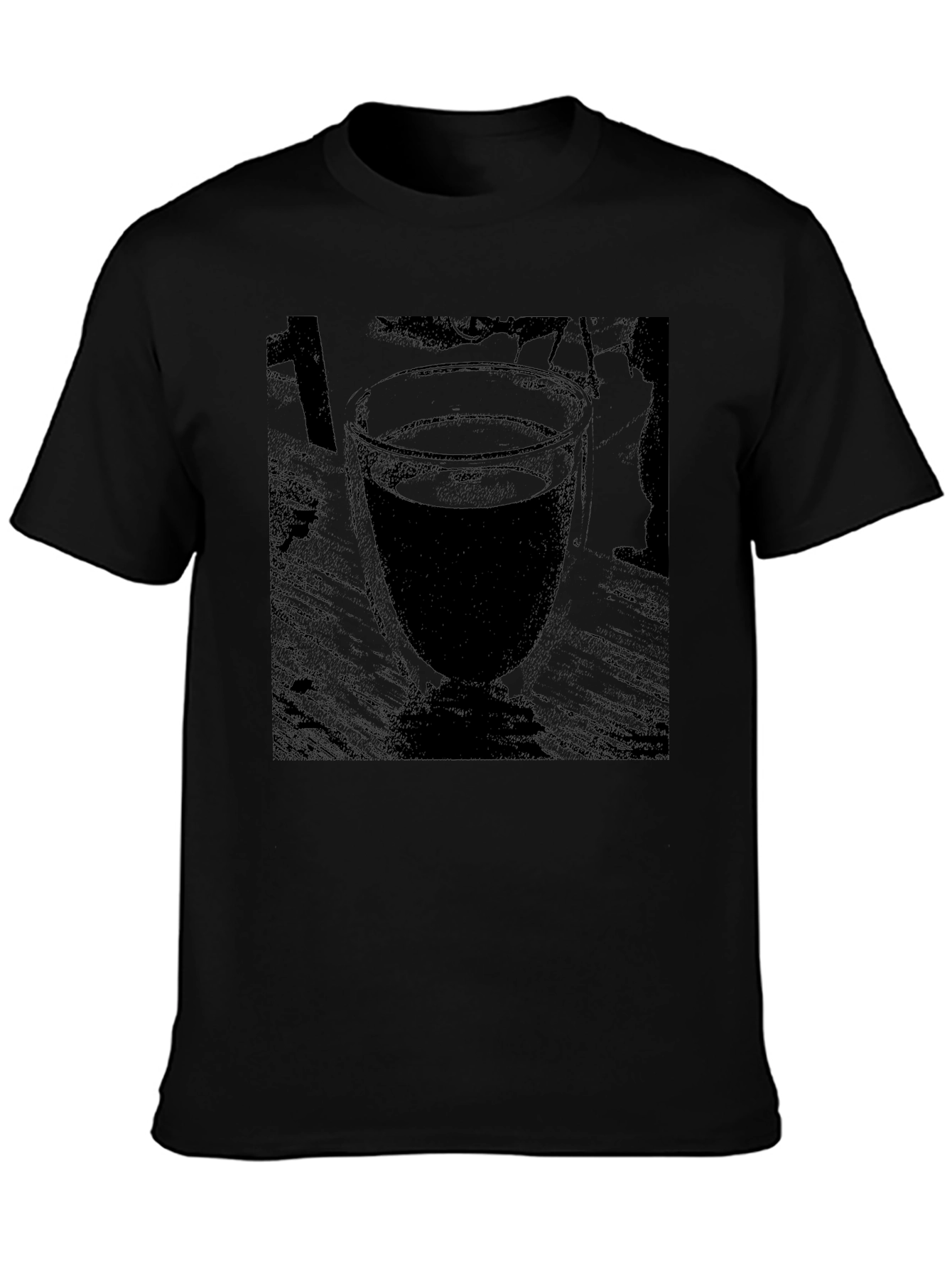 Abstract Drink in Glass Graphic Tee