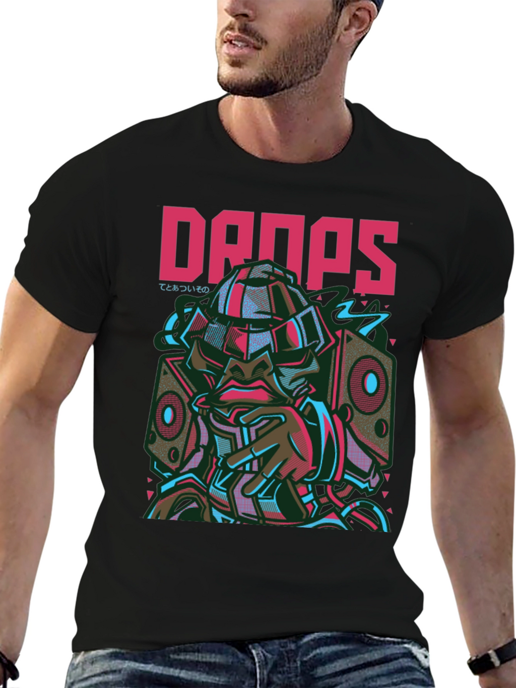 Drops Graphic Tee - Urban Streetwear Design