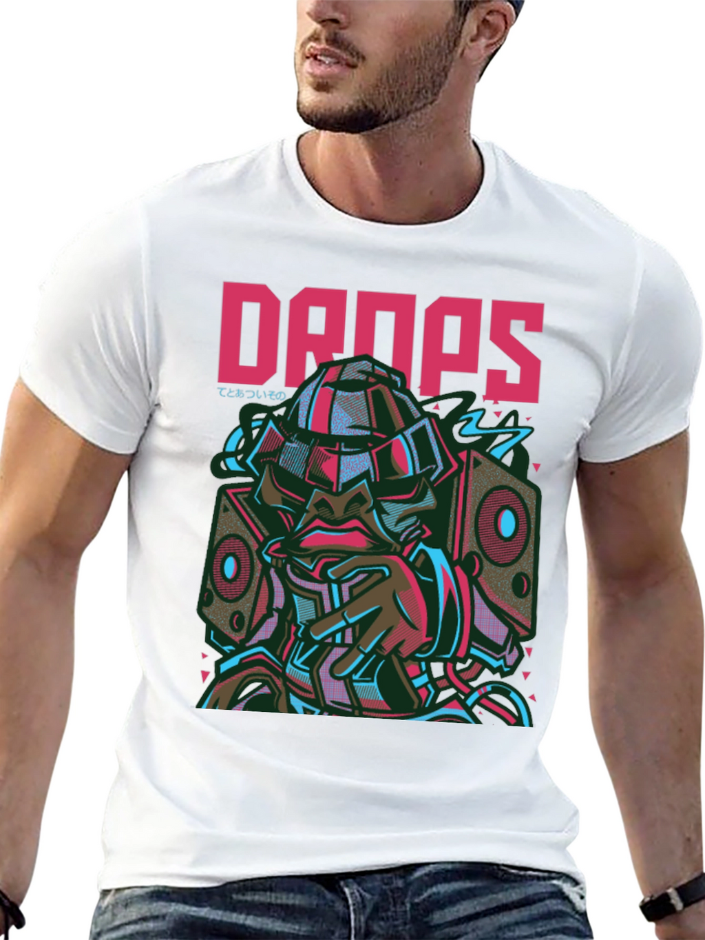 Drops Graphic Tee - Urban Streetwear Design