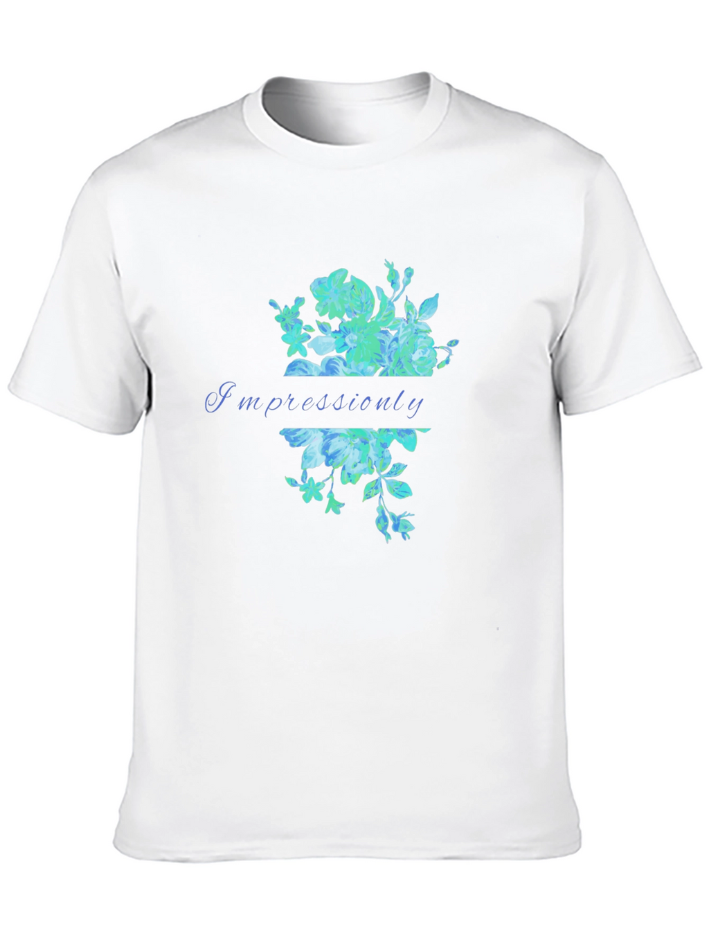 Impressiounly Floral Graphic Black T-Shirt